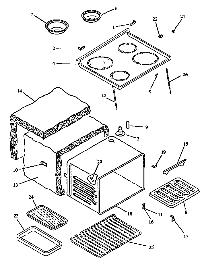 05 - MAIN TOP AND OVEN ASSY