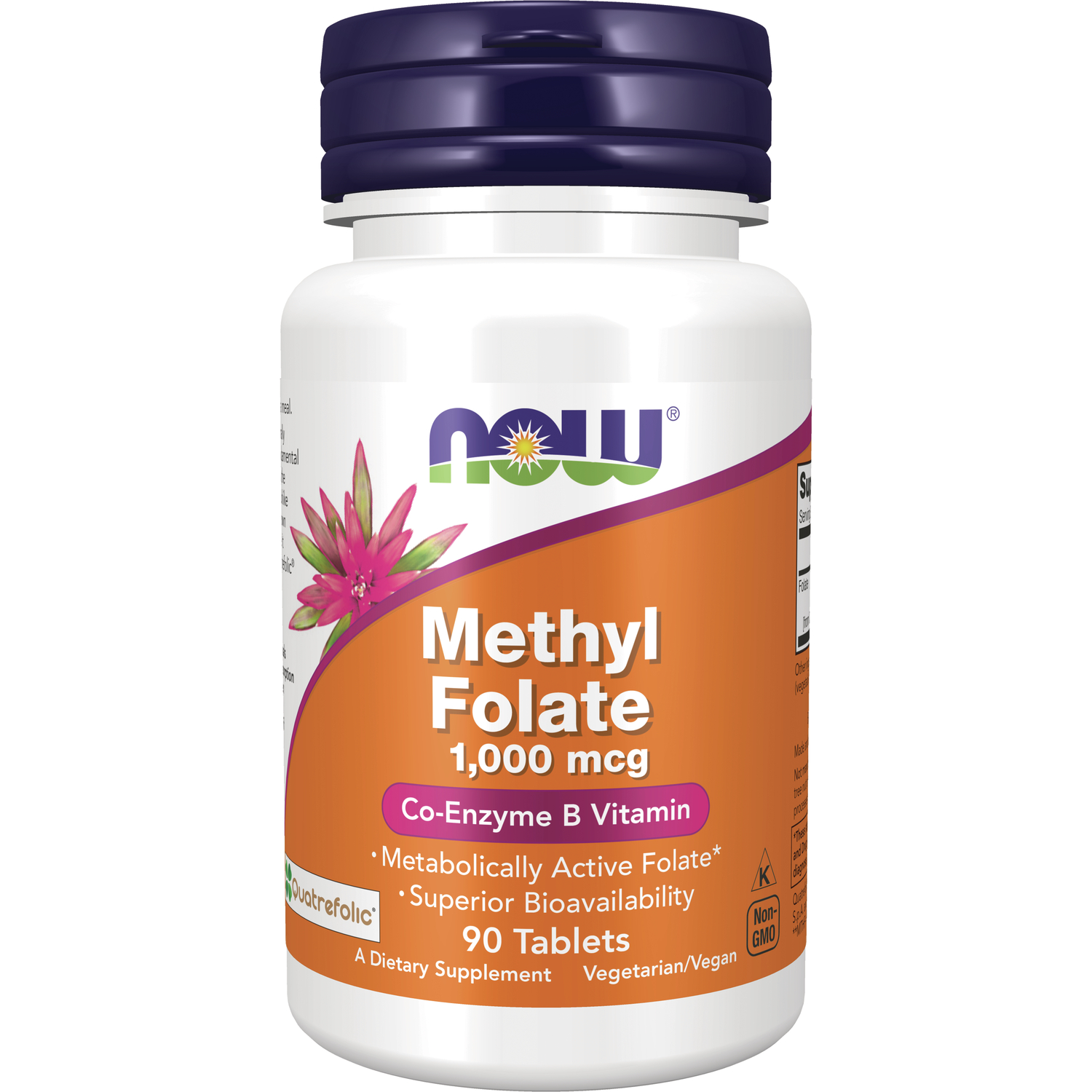 NOW Foods Methyl Folate Vitamin | 1000 mcg | 90 Tabs | Women's Health
