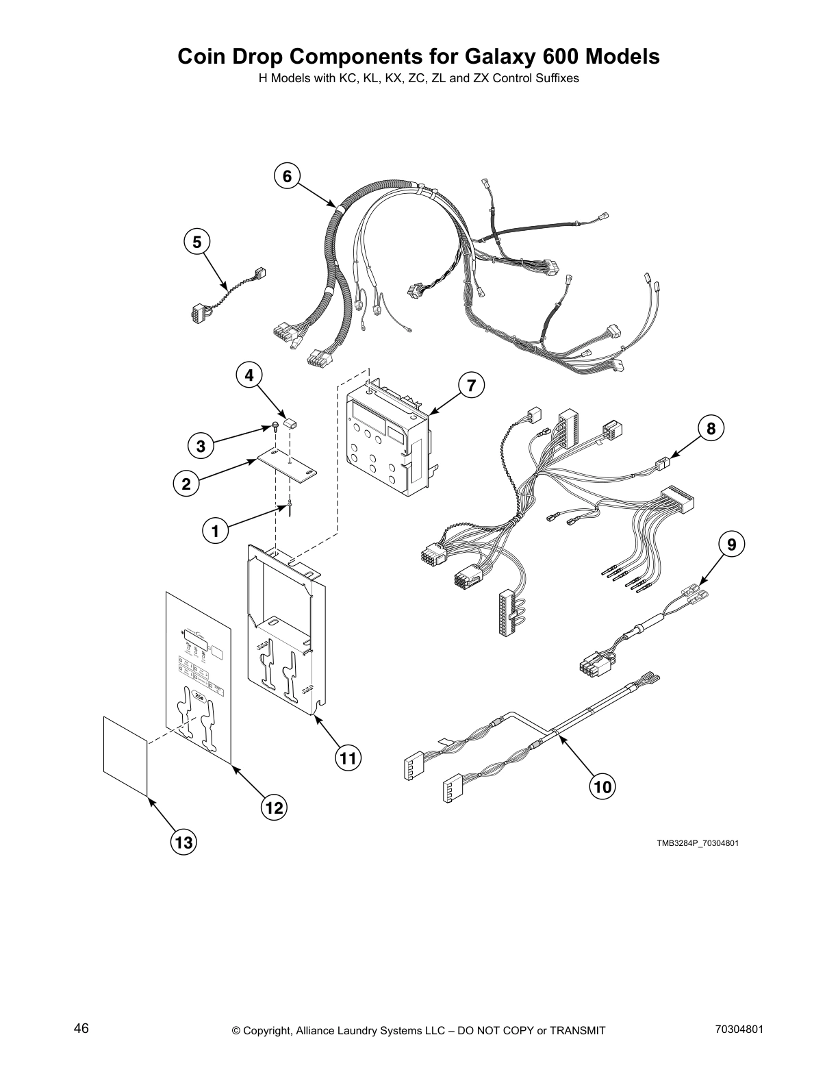 Coin Drop Components for Galaxy 600 Models
