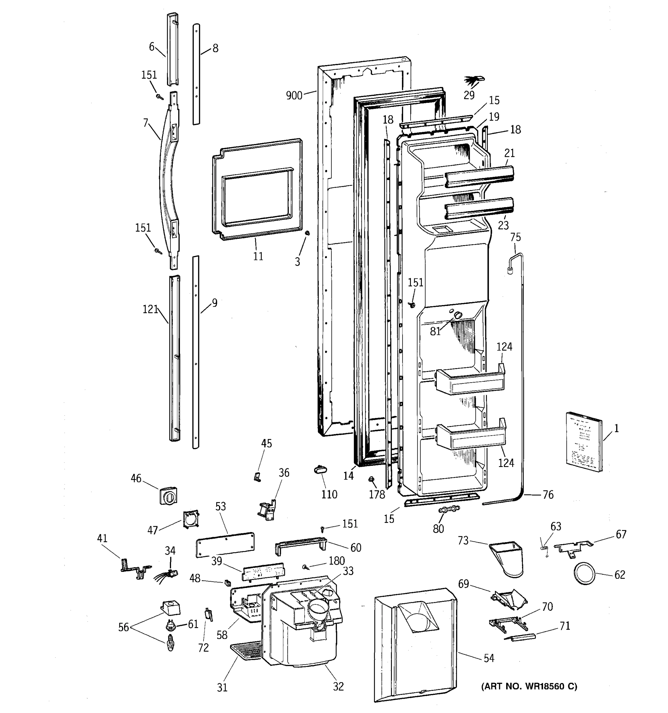 FREEZER DOOR