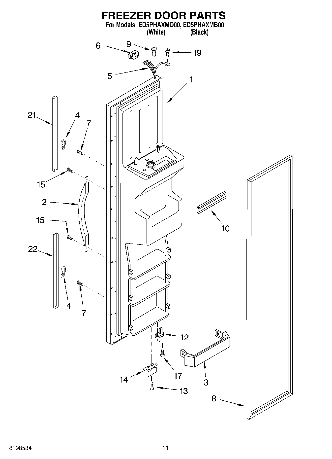 07 - FREEZER DOOR PARTS