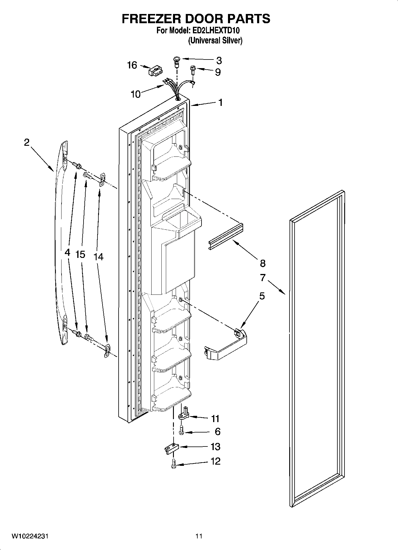 07 - FREEZER DOOR PARTS