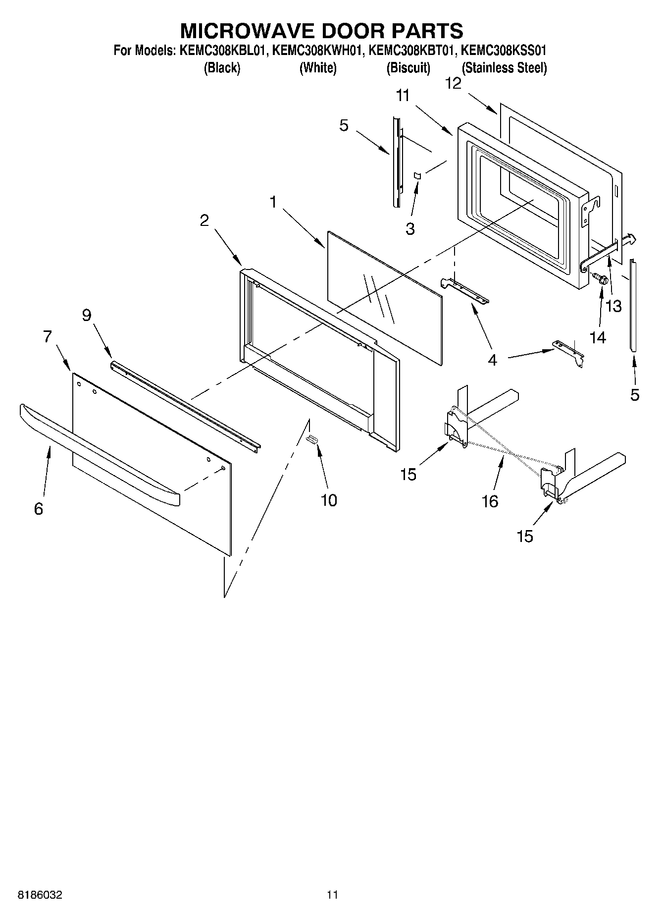 09 - MICROWAVE DOOR PARTS, OPTIONAL PARTS