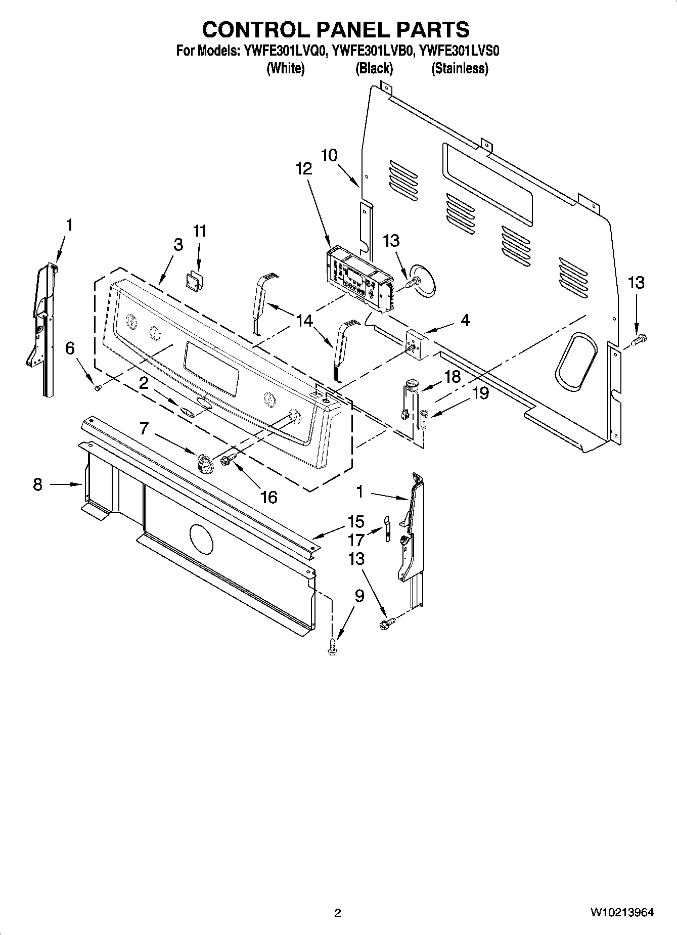 02 - CONTROL PANEL PARTS