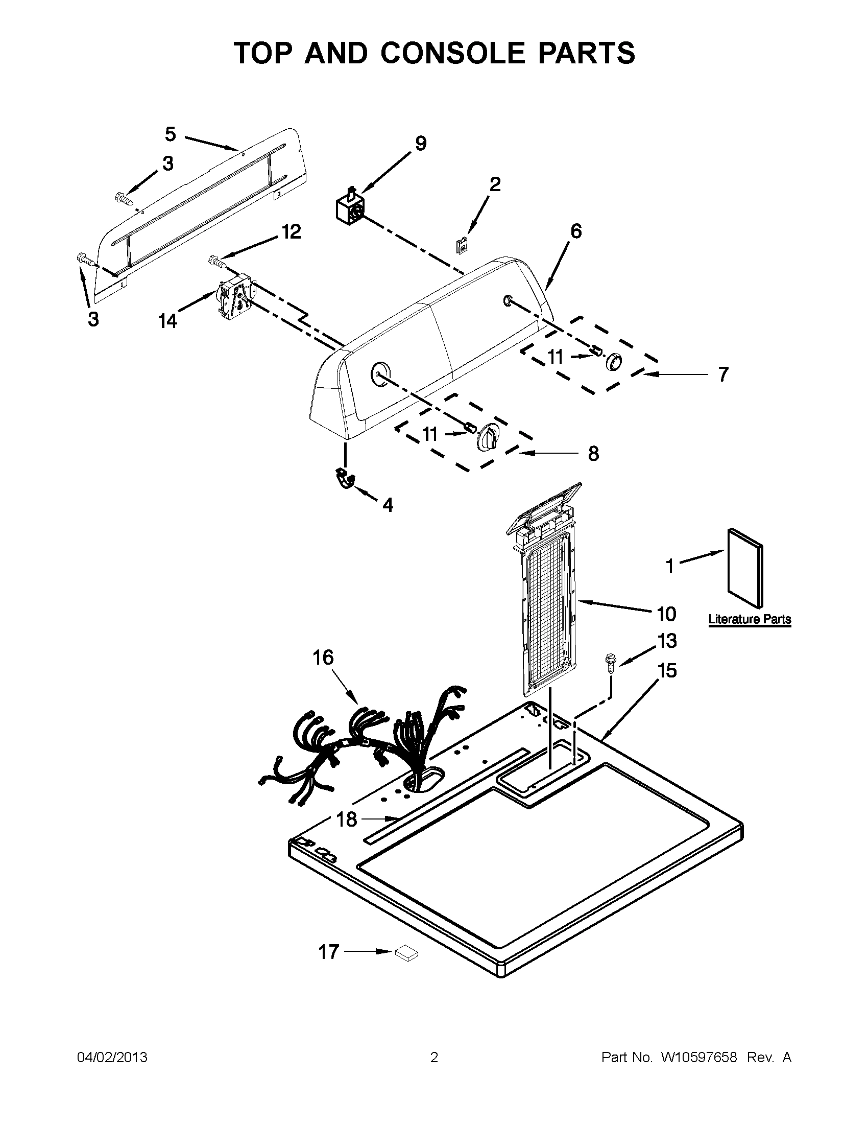 01 - TOP AND CONSOLE PARTS