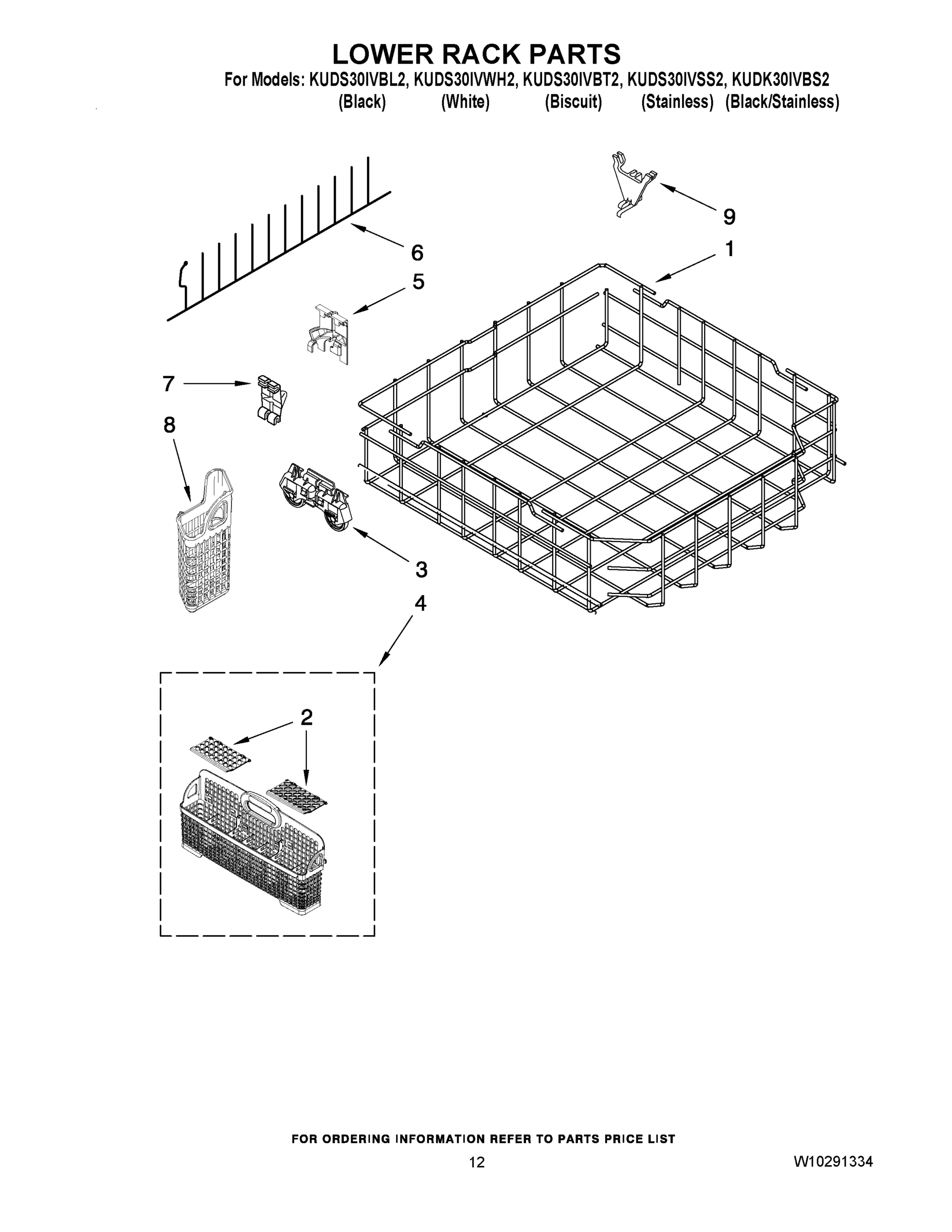 10 - LOWER RACK PARTS