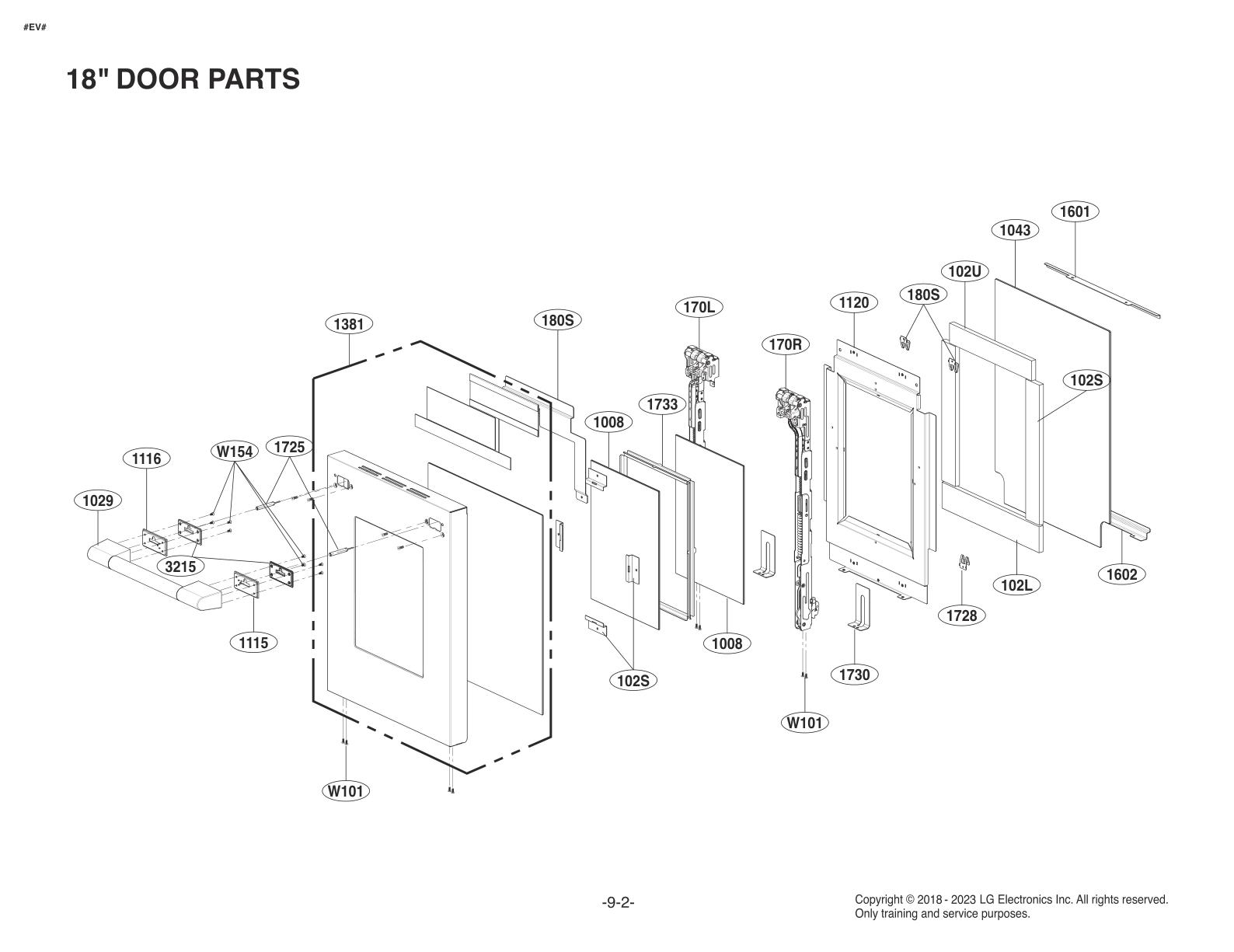 18" DOOR PARTS