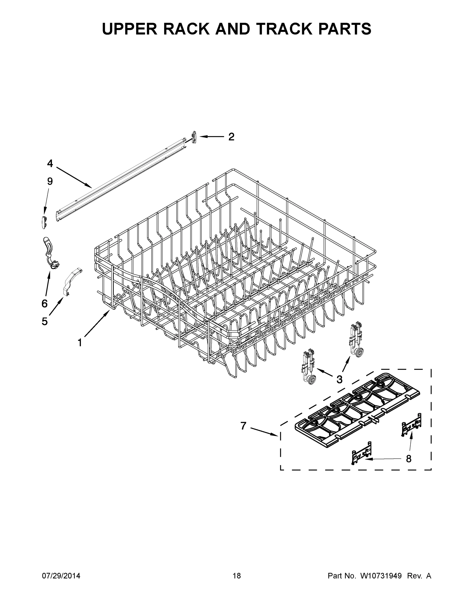 10 - UPPER RACK AND TRACK PARTS