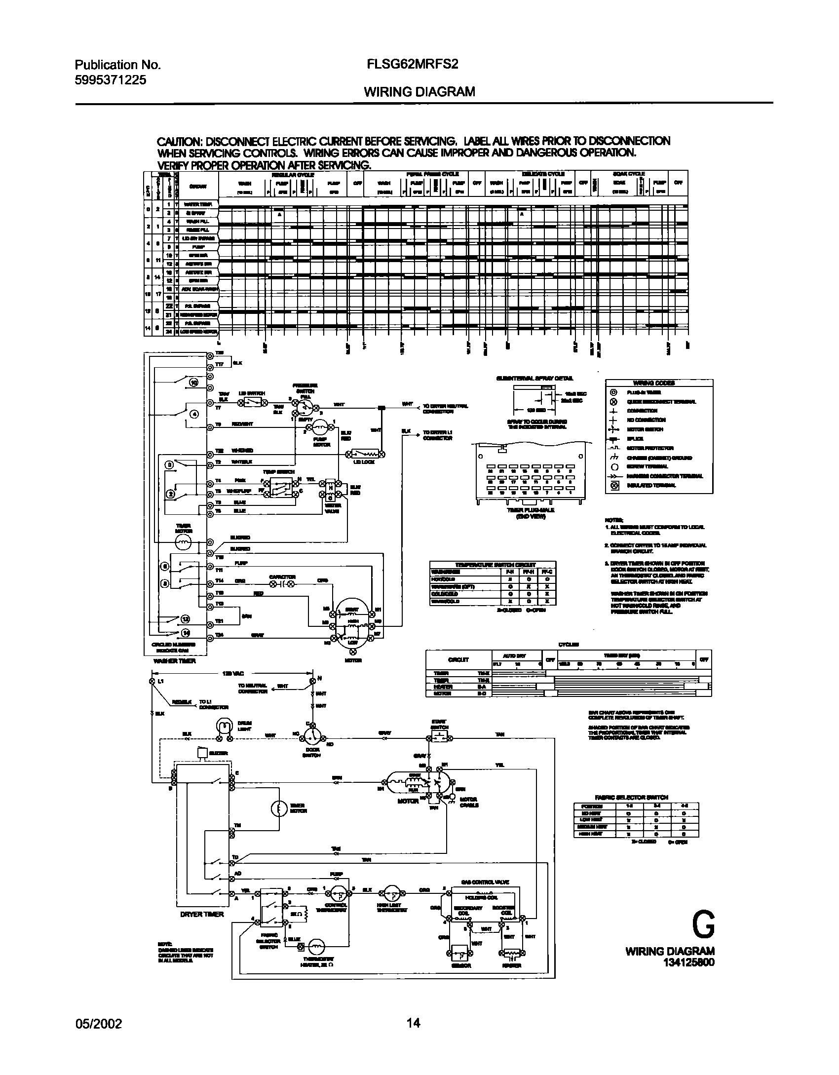 14 - 134125800 WIRING DIAGRAM