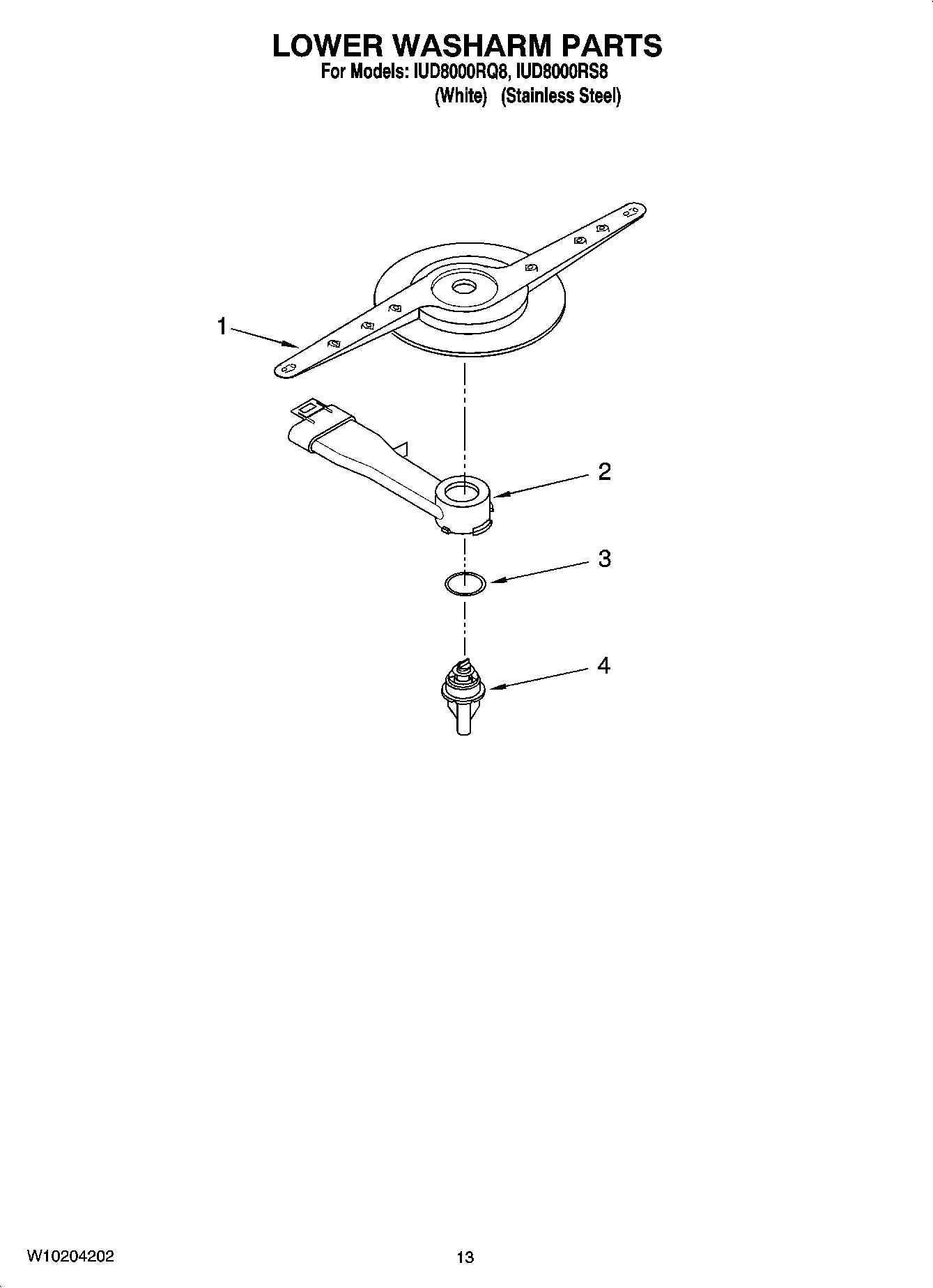 11 - LOWER WASHARM PARTS, OPTIONAL PARTS (NOT INCLUDED)