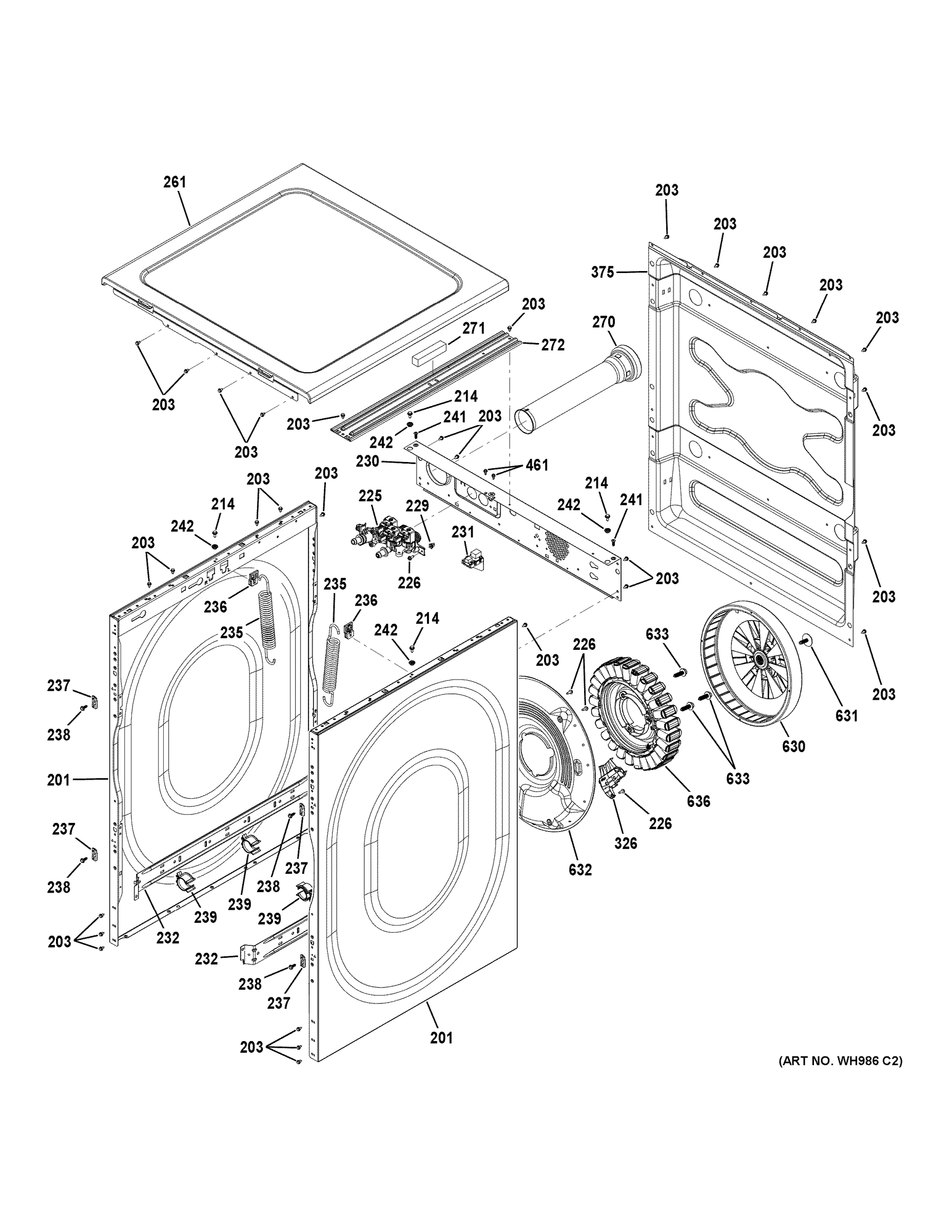 CABINET & DRIVE ASSEMBLY