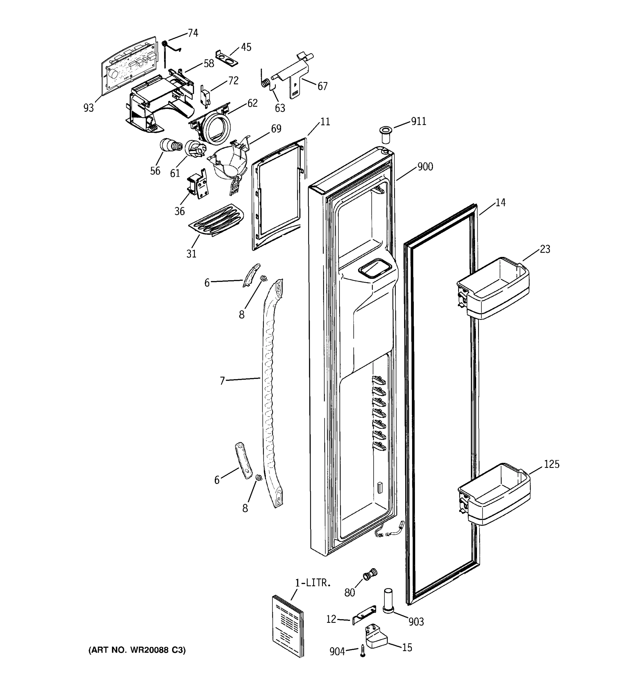 FREEZER DOOR