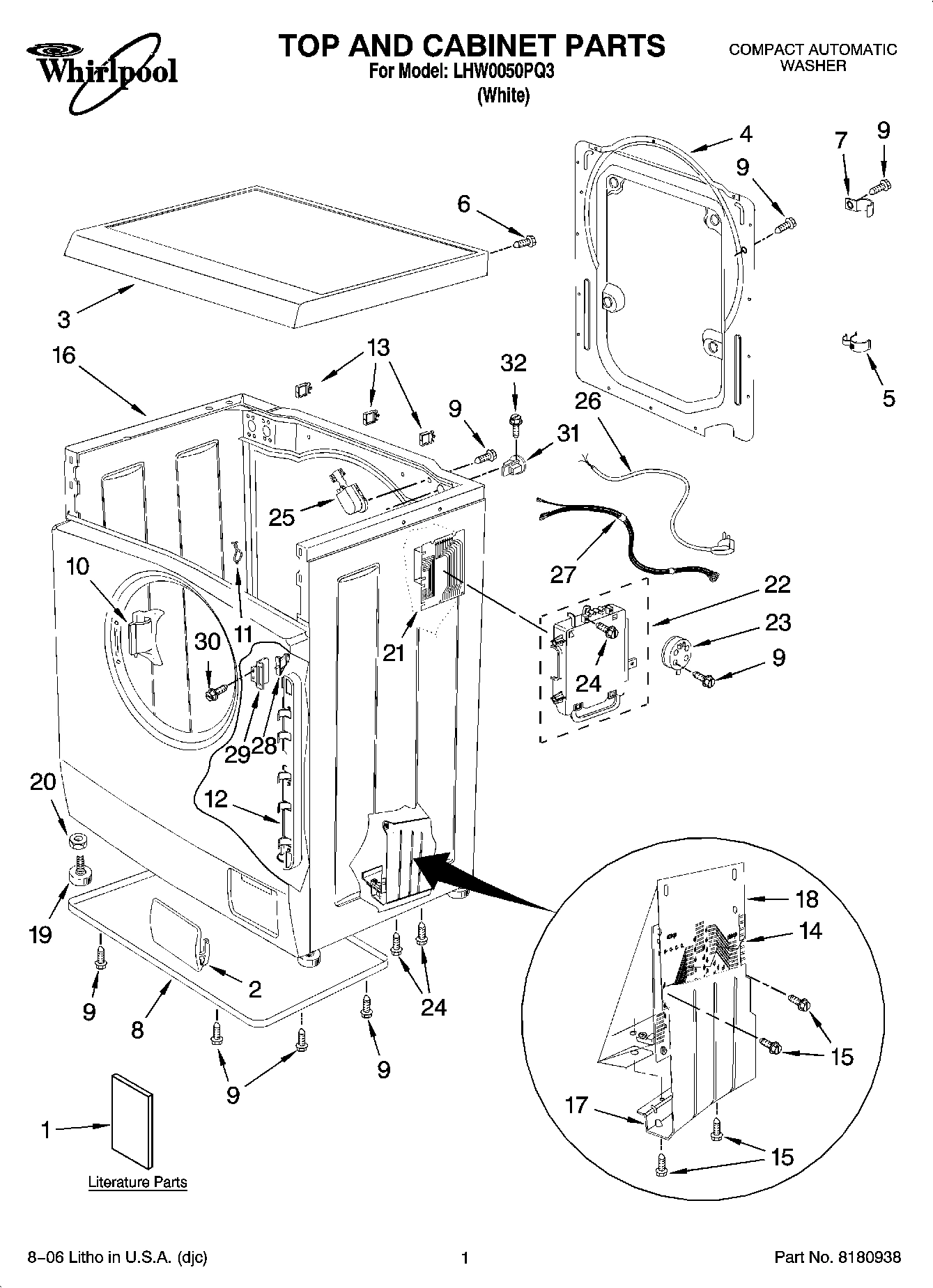 01 - TOP AND CABINET PARTS