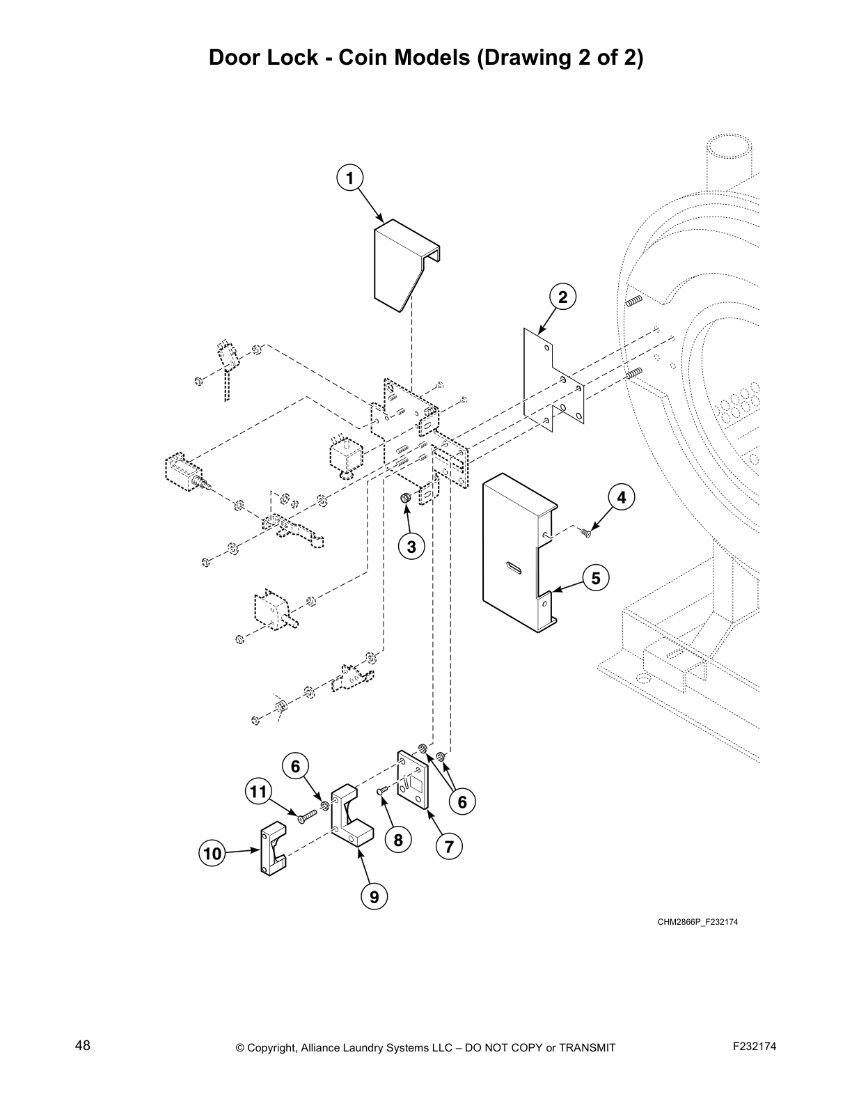 Door Lock - Coin Models (Drawing 2 of 2)