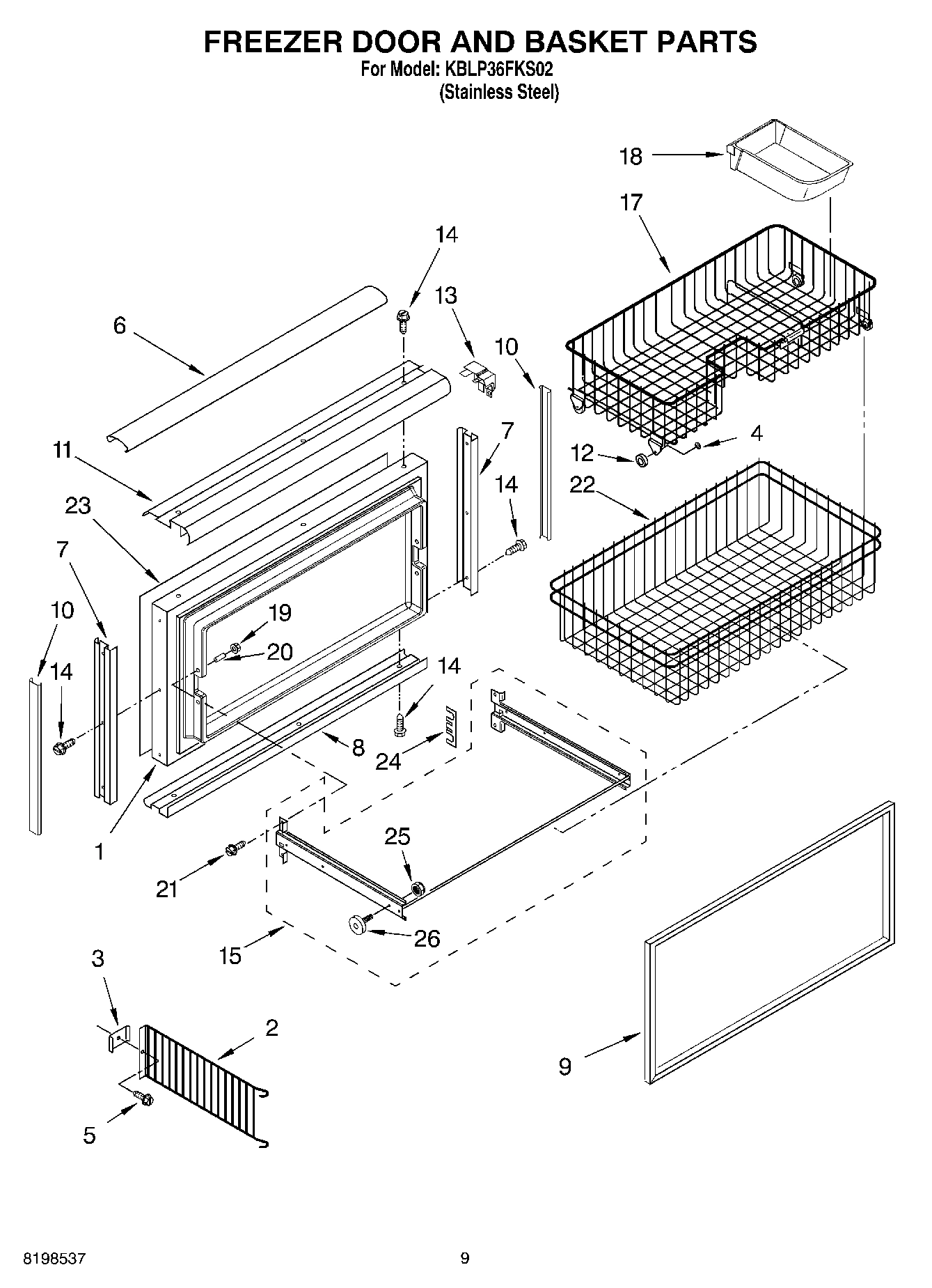 06 - FREEZER DOOR AND BASKET PARTS