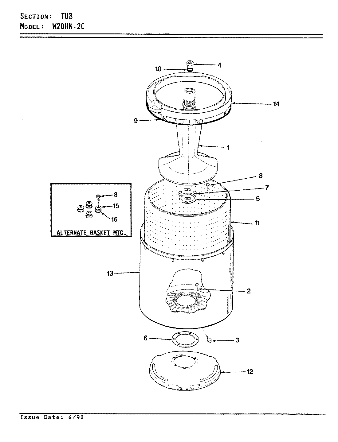13 - TUB (W20HN-2C)(REV. A-D)