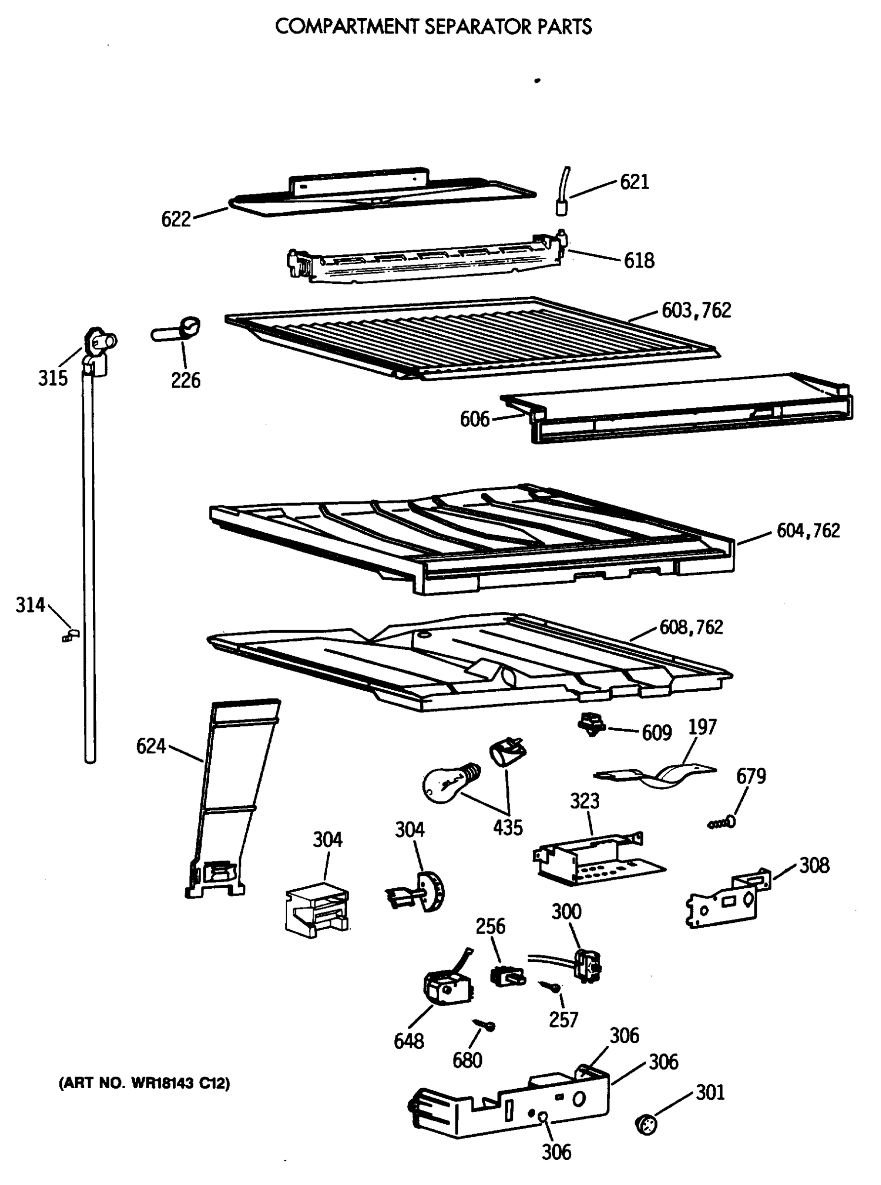 COMPARTMENT SEPARATOR PARTS