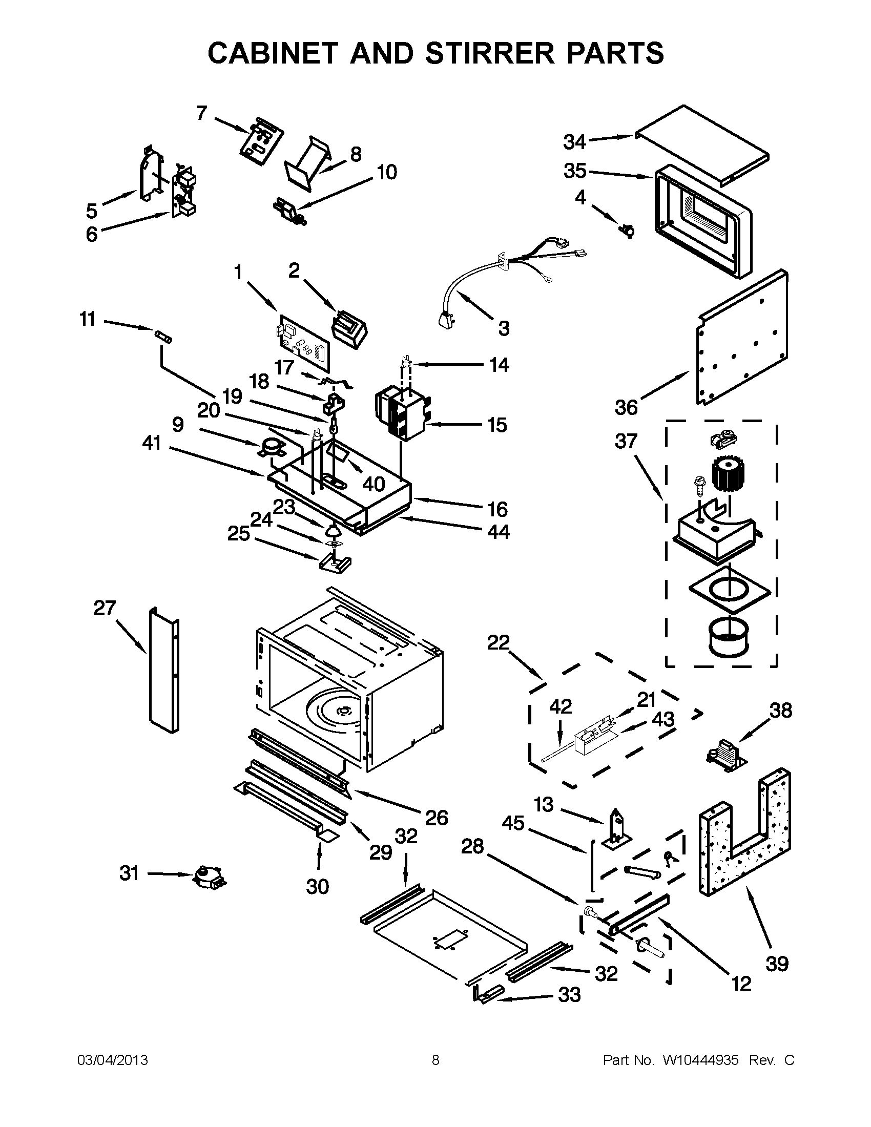 04 - CABINET AND STIRRER PARTS