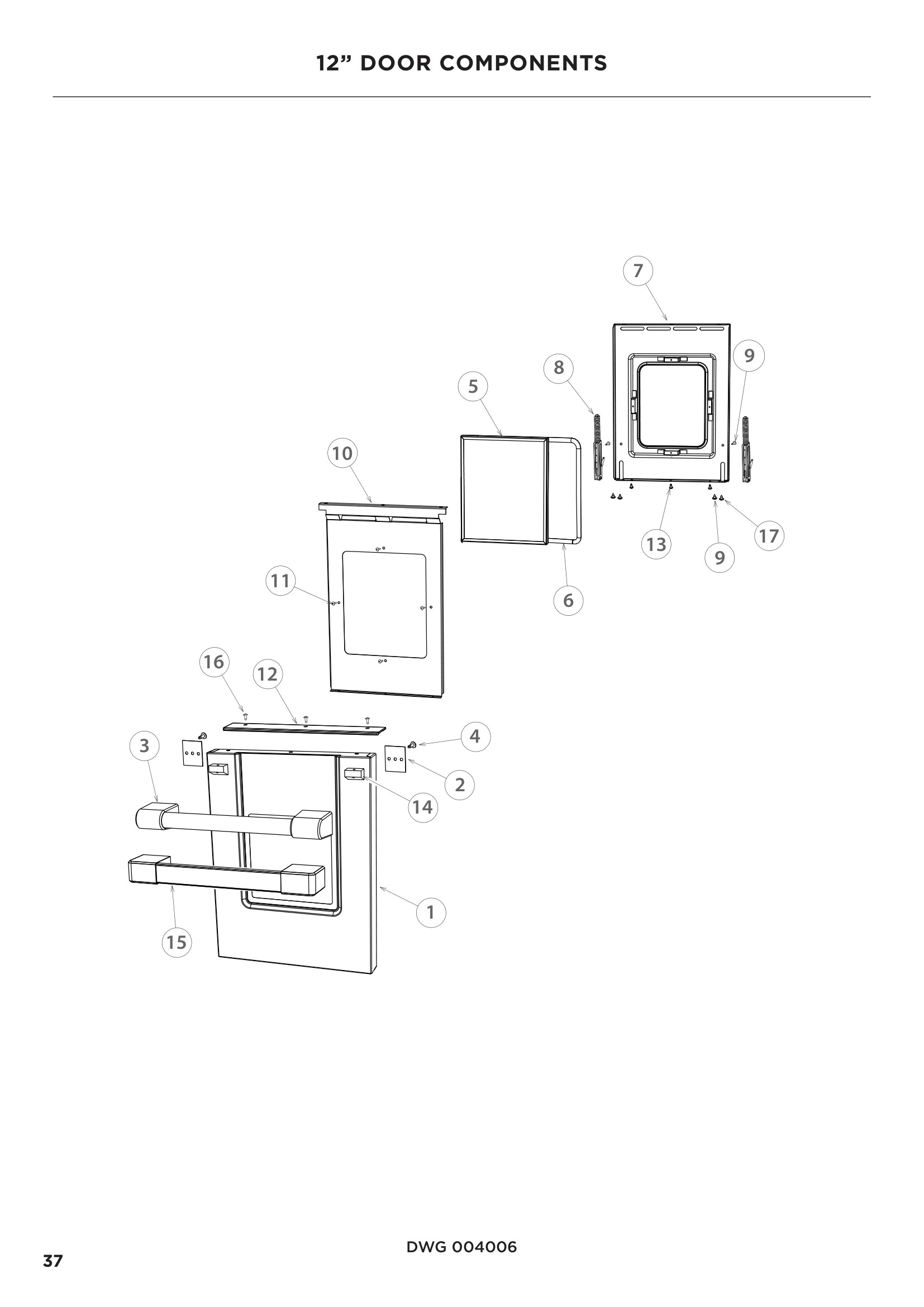 12” DOOR COMPONENTS