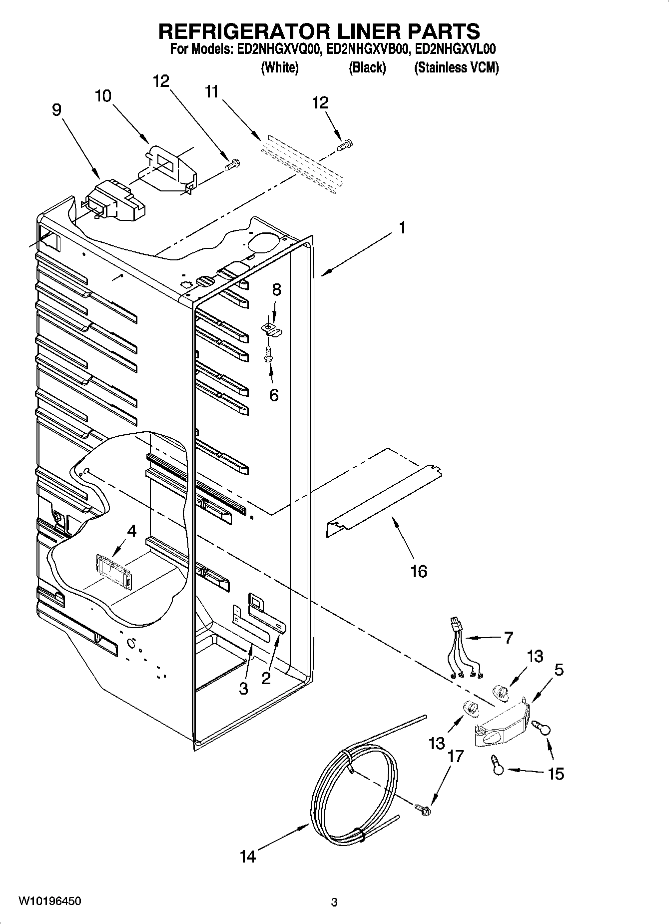 02 - REFRIGERATOR LINER PARTS