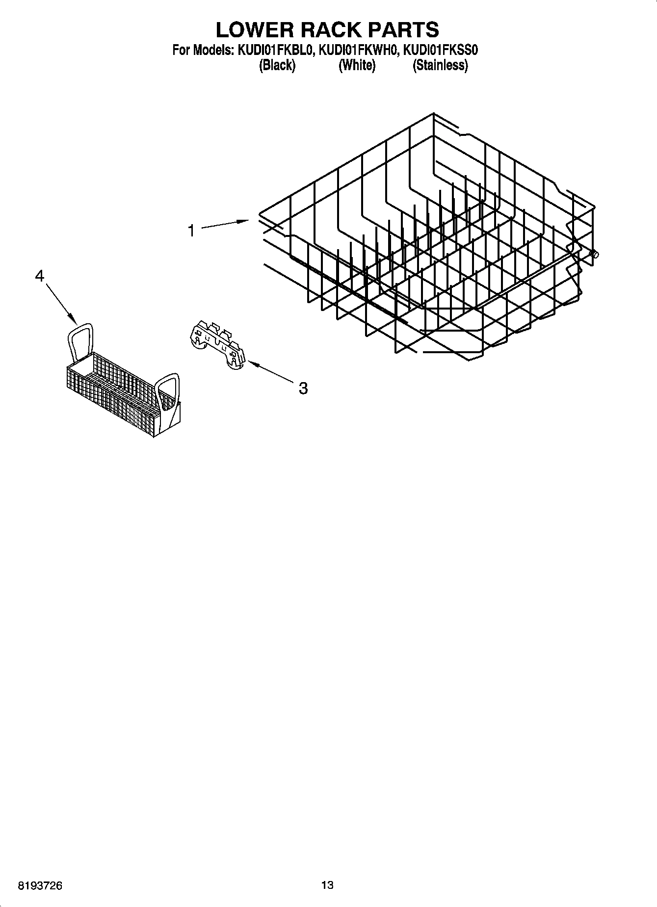 11 - LOWER RACK PARTS