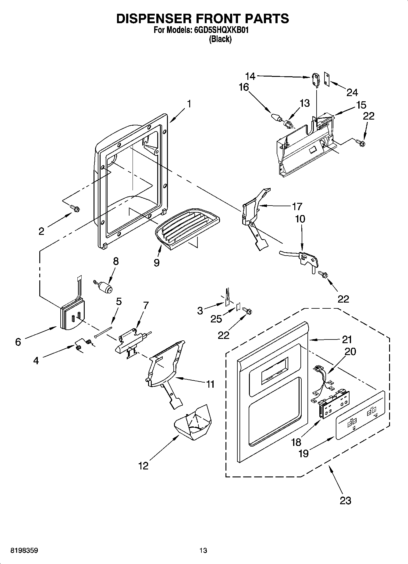 08 - DISPENSER FRONT PARTS