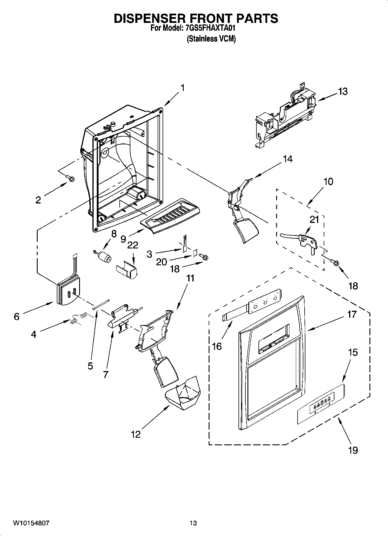 08 - DISPENSER FRONT PARTS