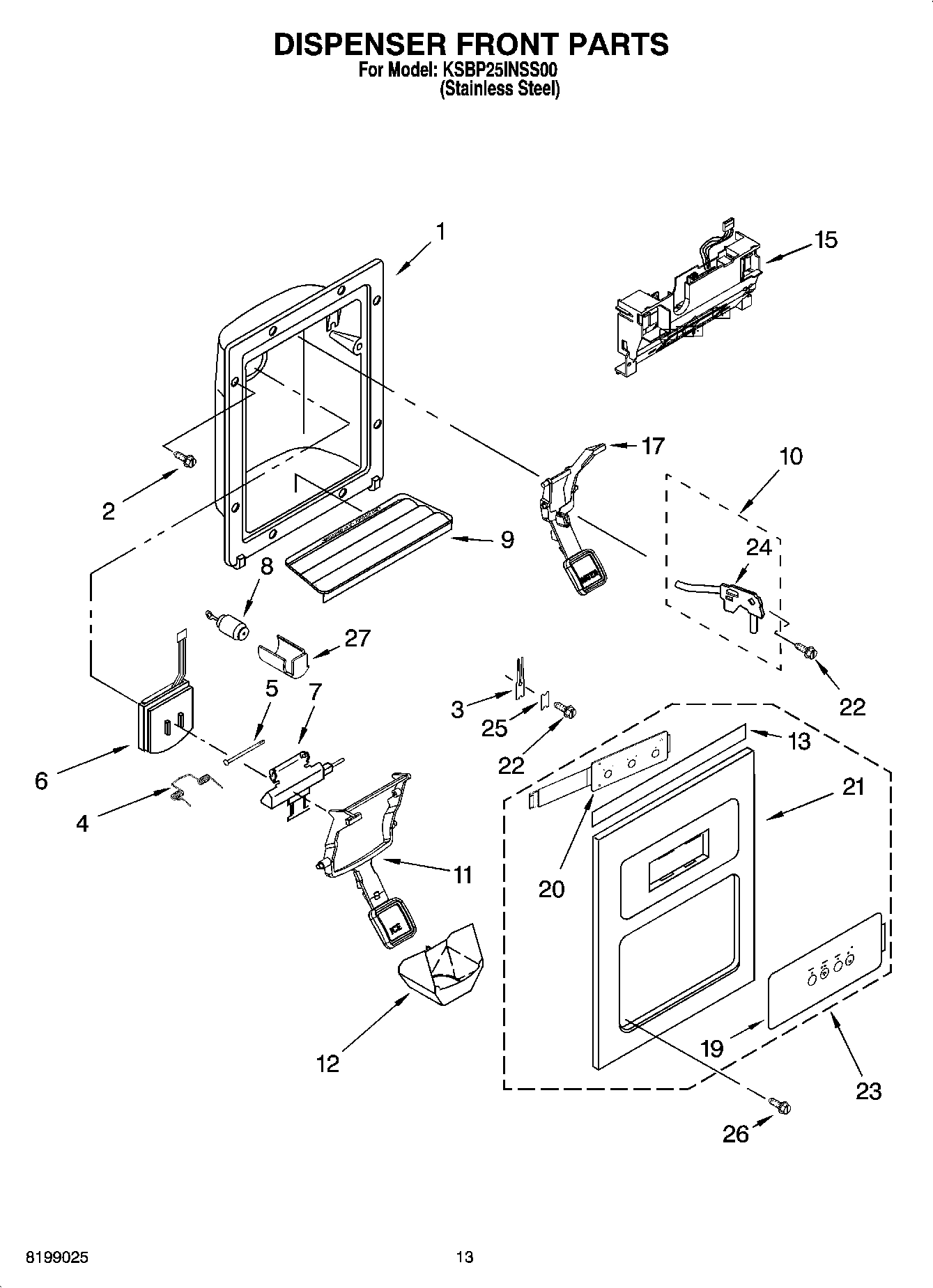 08 - DISPENSER FRONT PARTS