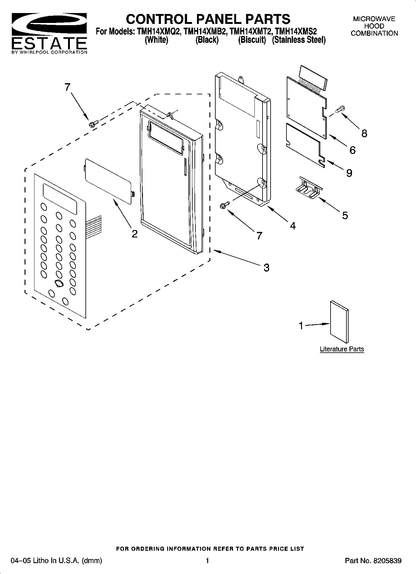 01 - CONTROL PANEL PARTS