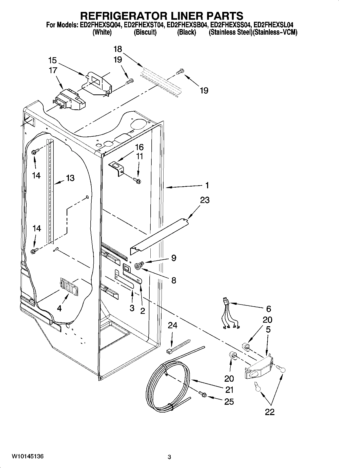 02 - REFRIGERATOR LINER PARTS