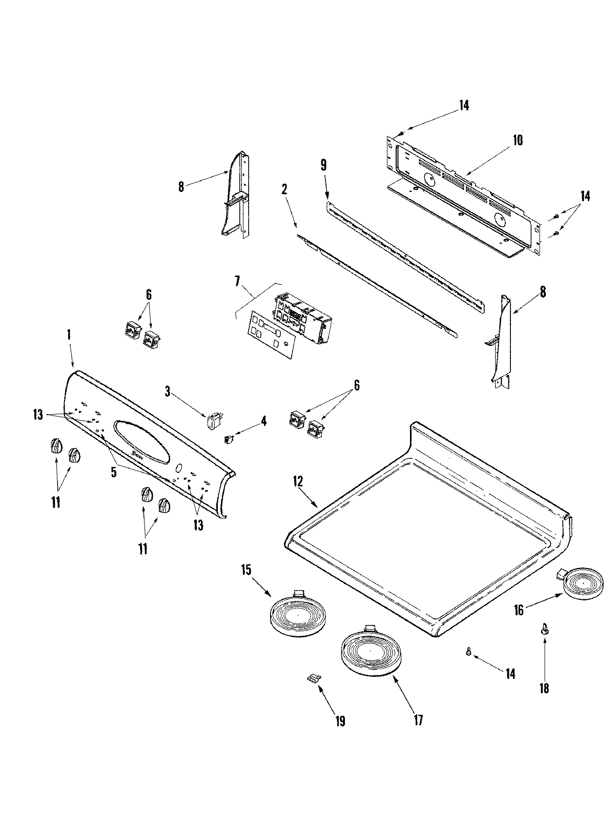 02 - CONTROL PANEL/TOP ASSEMBLY