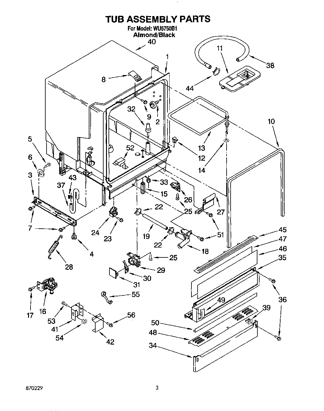 03 - TUB ASSEMBLY, LIT/OPTIONAL