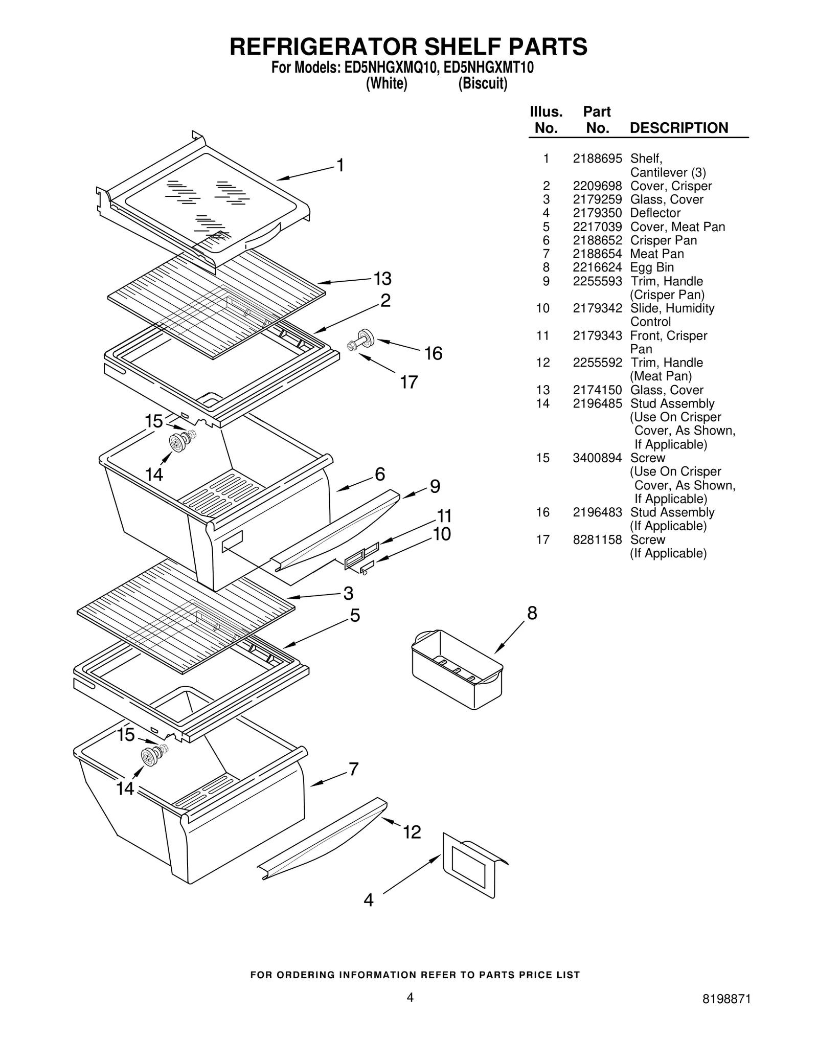 REFRIGERATOR SHELF PARTS