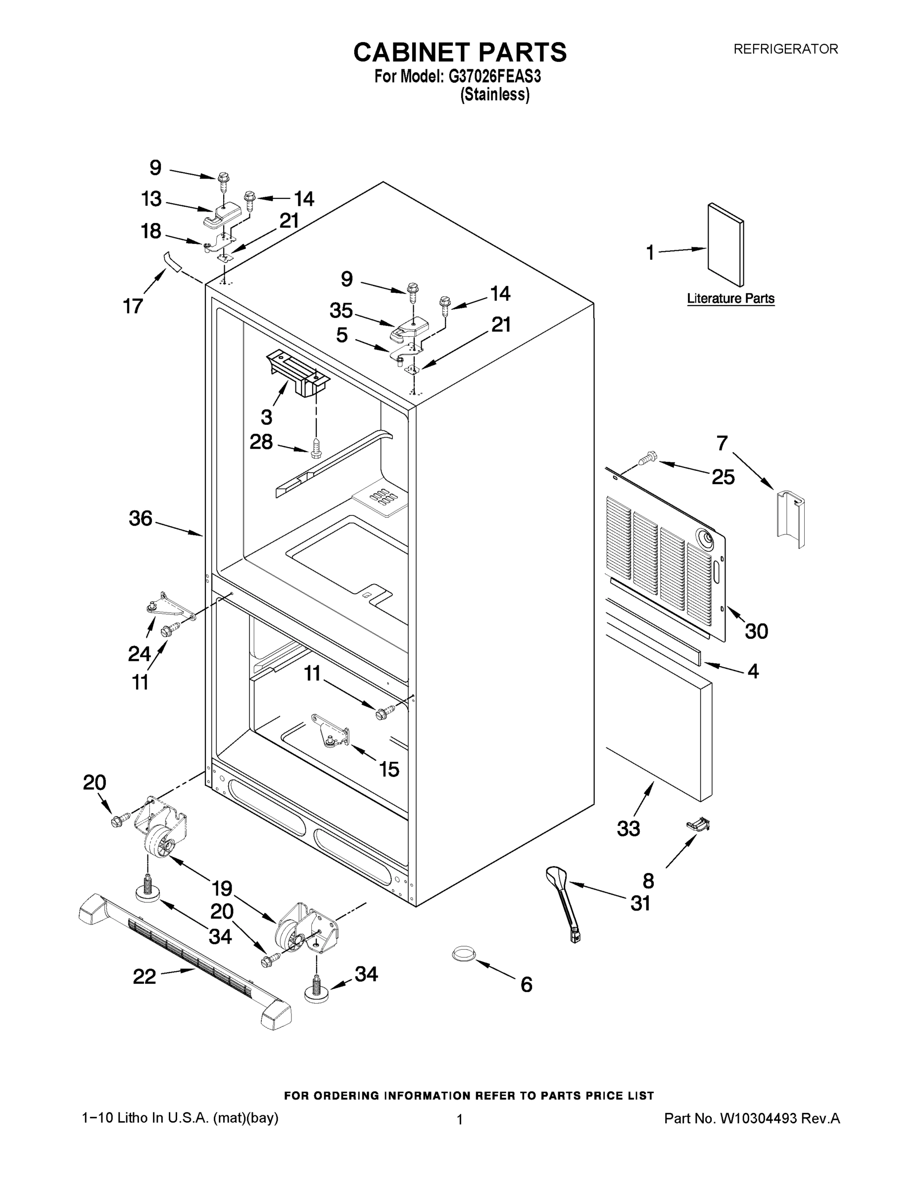 01 - CABINET PARTS