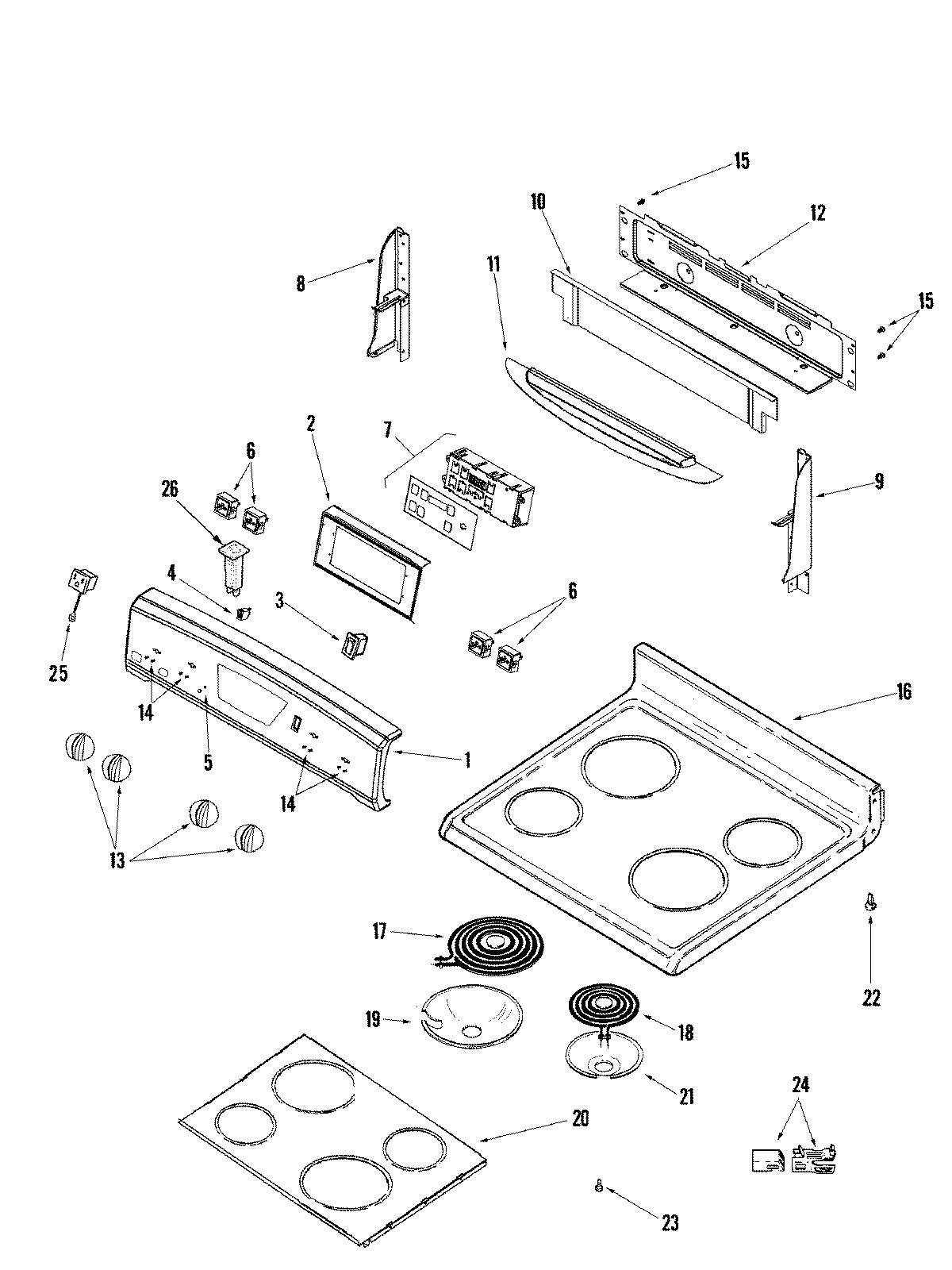 03 - CONTROL PANEL/TOP ASSEMBLY