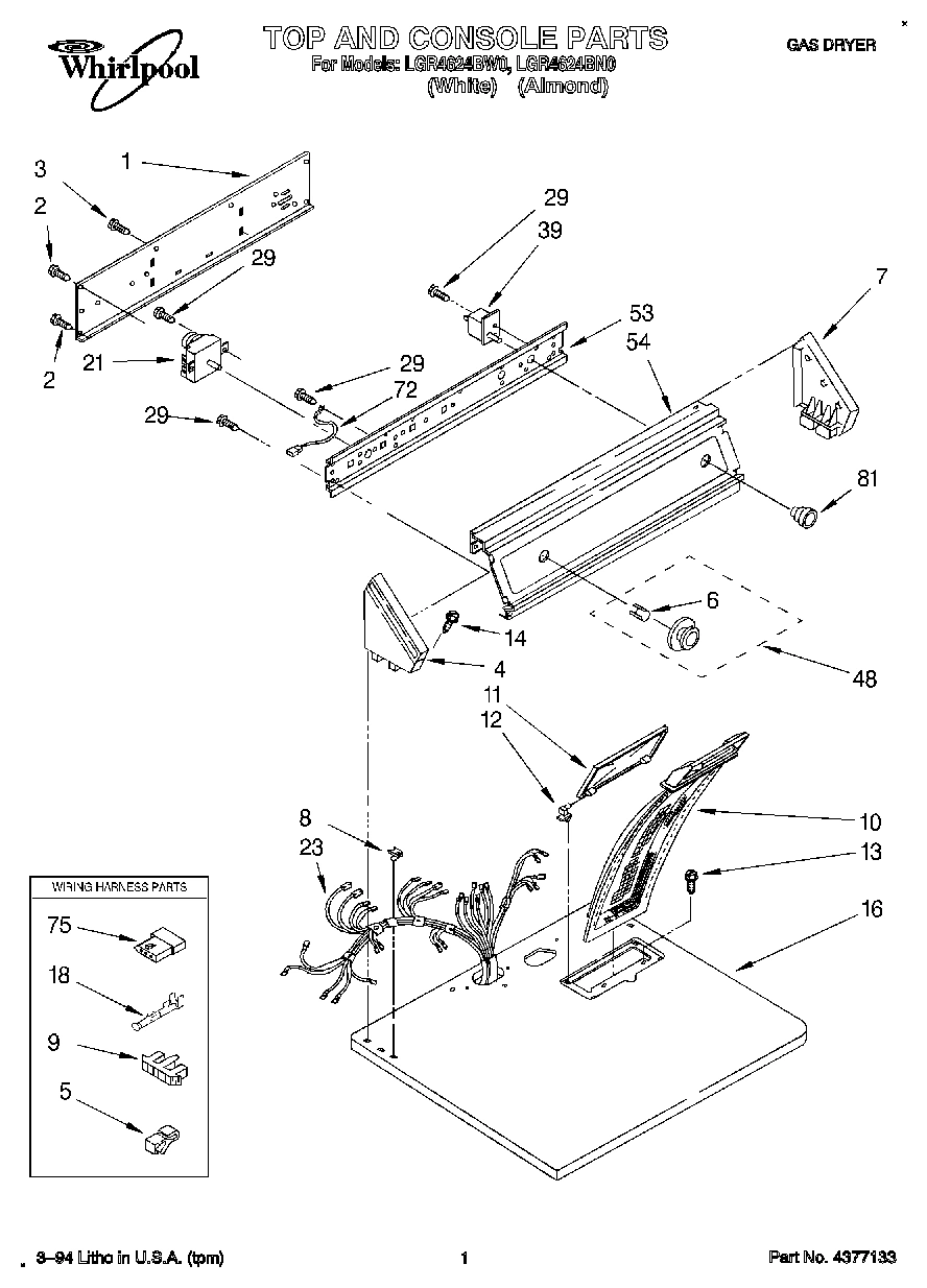 01 - TOP AND CONSOLE, LIT/OPTIONAL