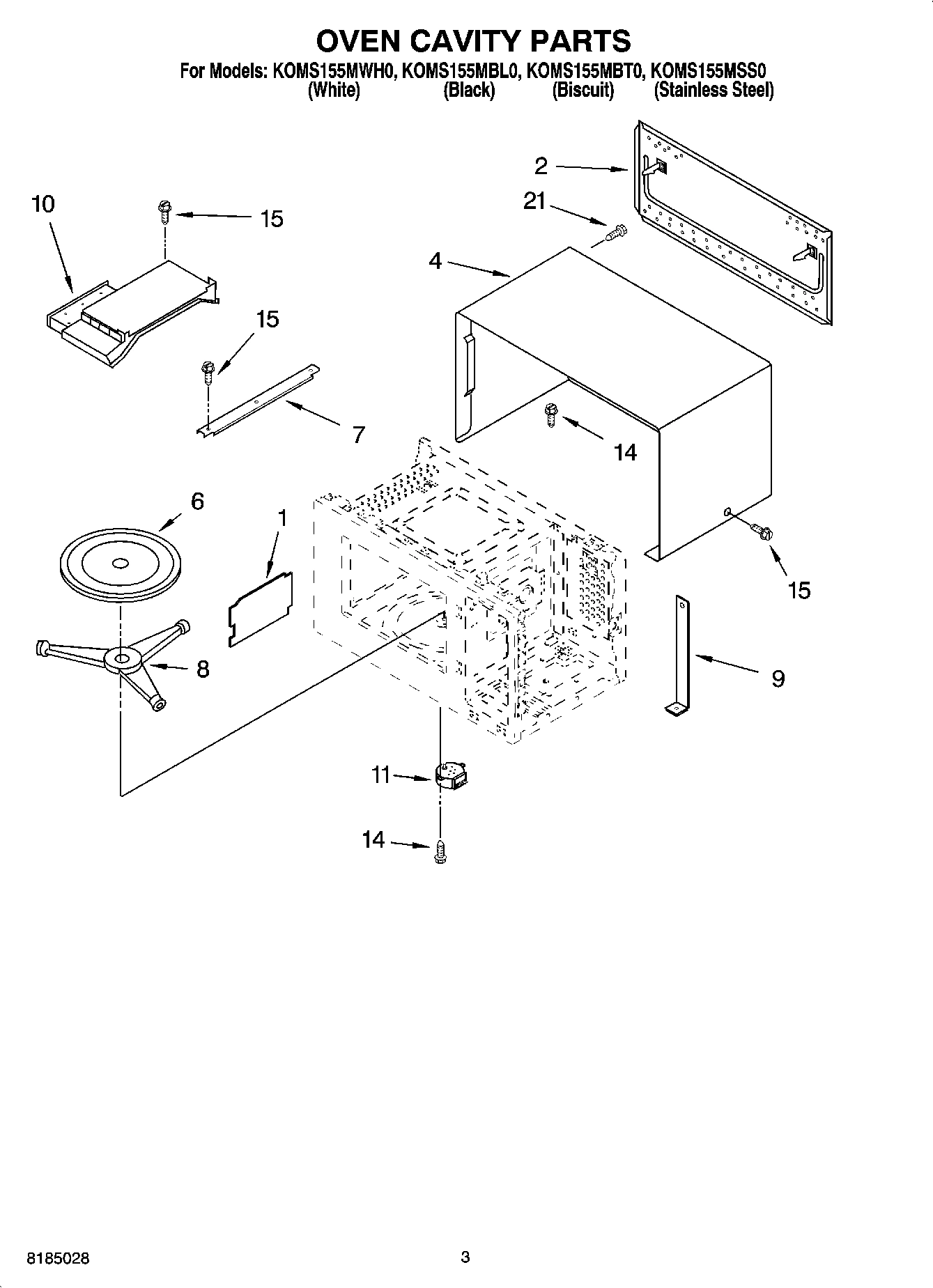 03 - OVEN CAVITY PARTS
