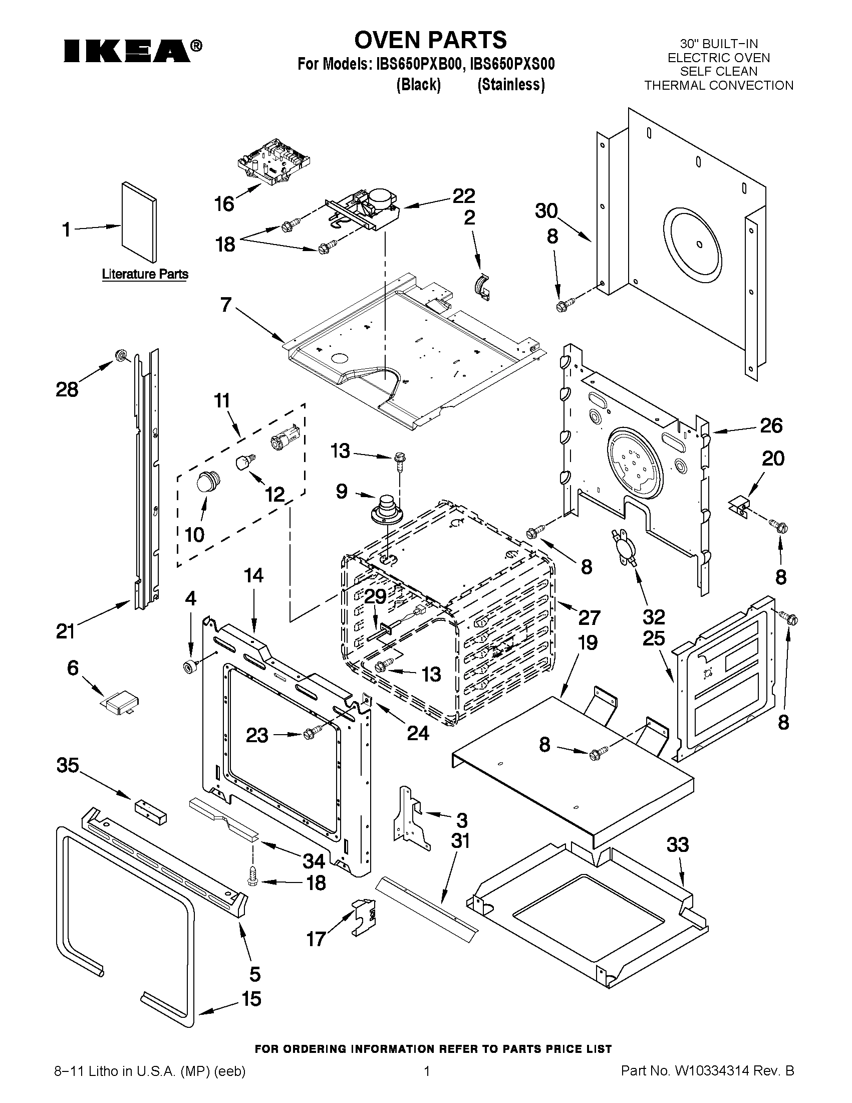 01 - OVEN PARTS