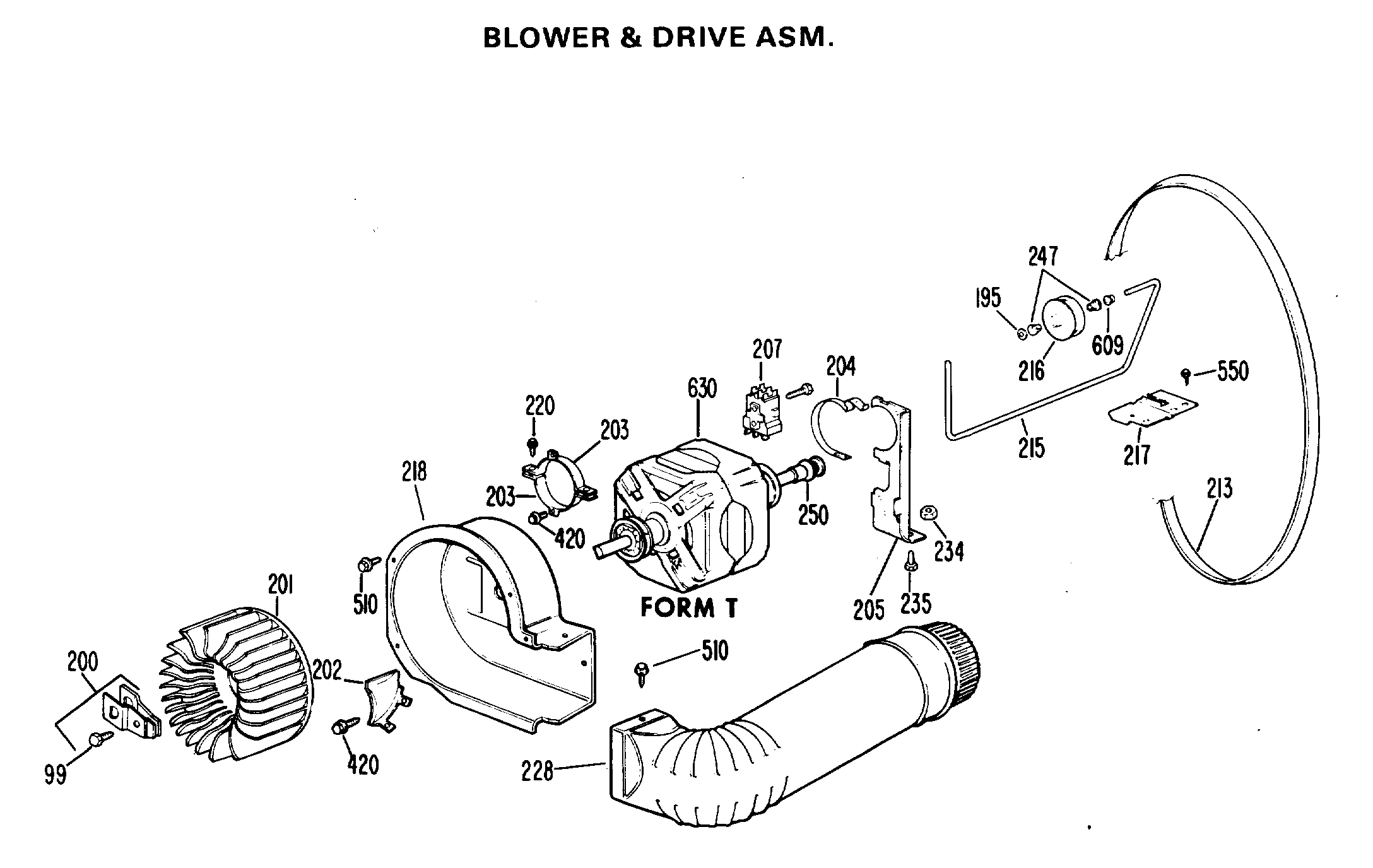 BLOWER & DRIVE ASM.