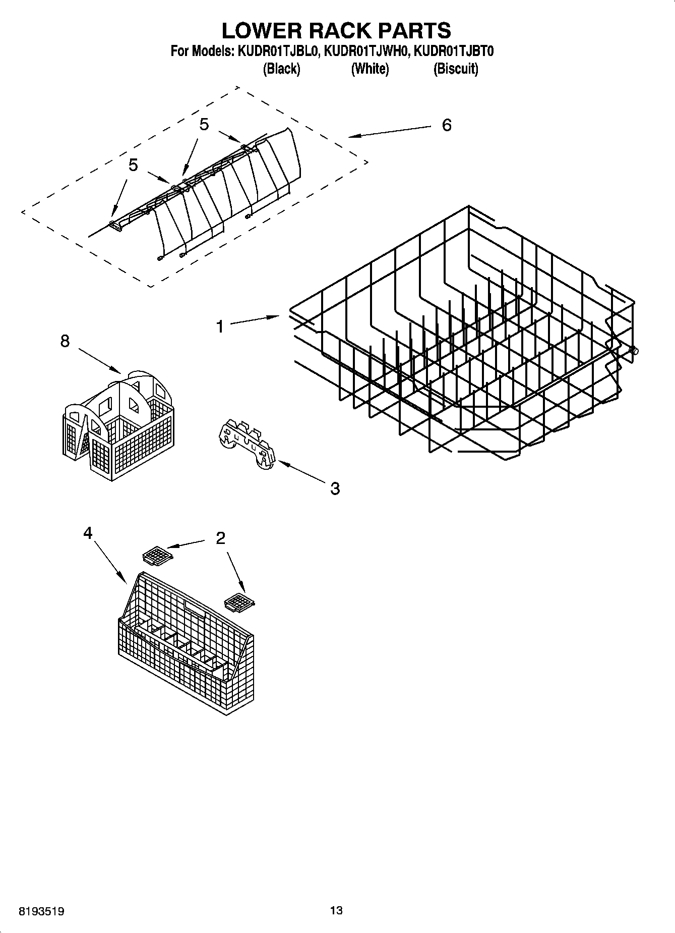10 - LOWER RACK PARTS