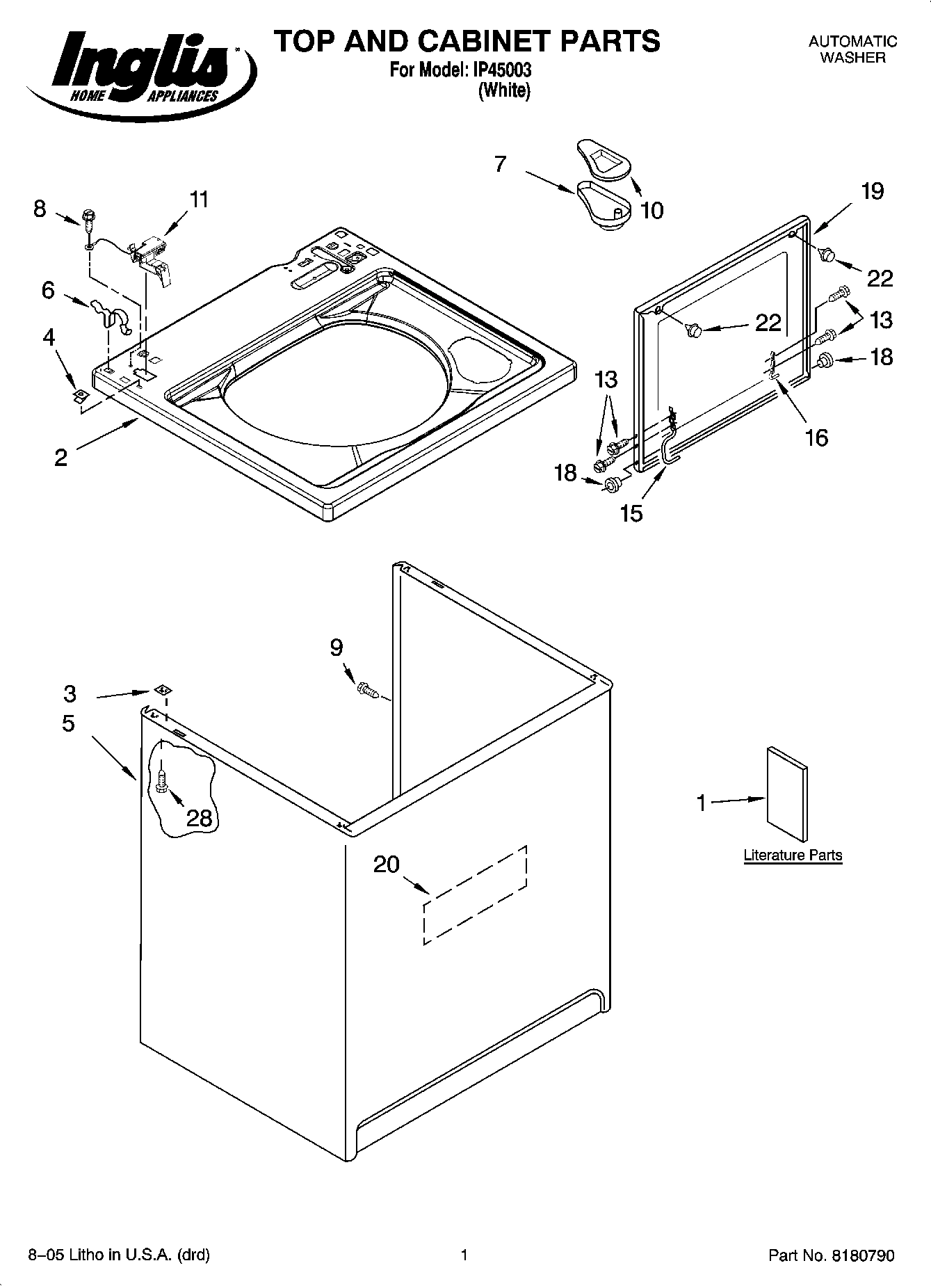 01 - TOP AND CABINET PARTS