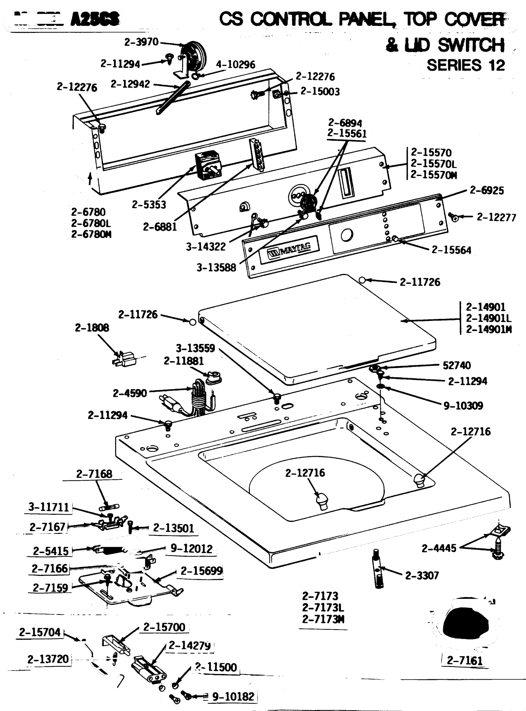 02 - CONTROL PANEL, TOP CVR & LID SWTCH (12)