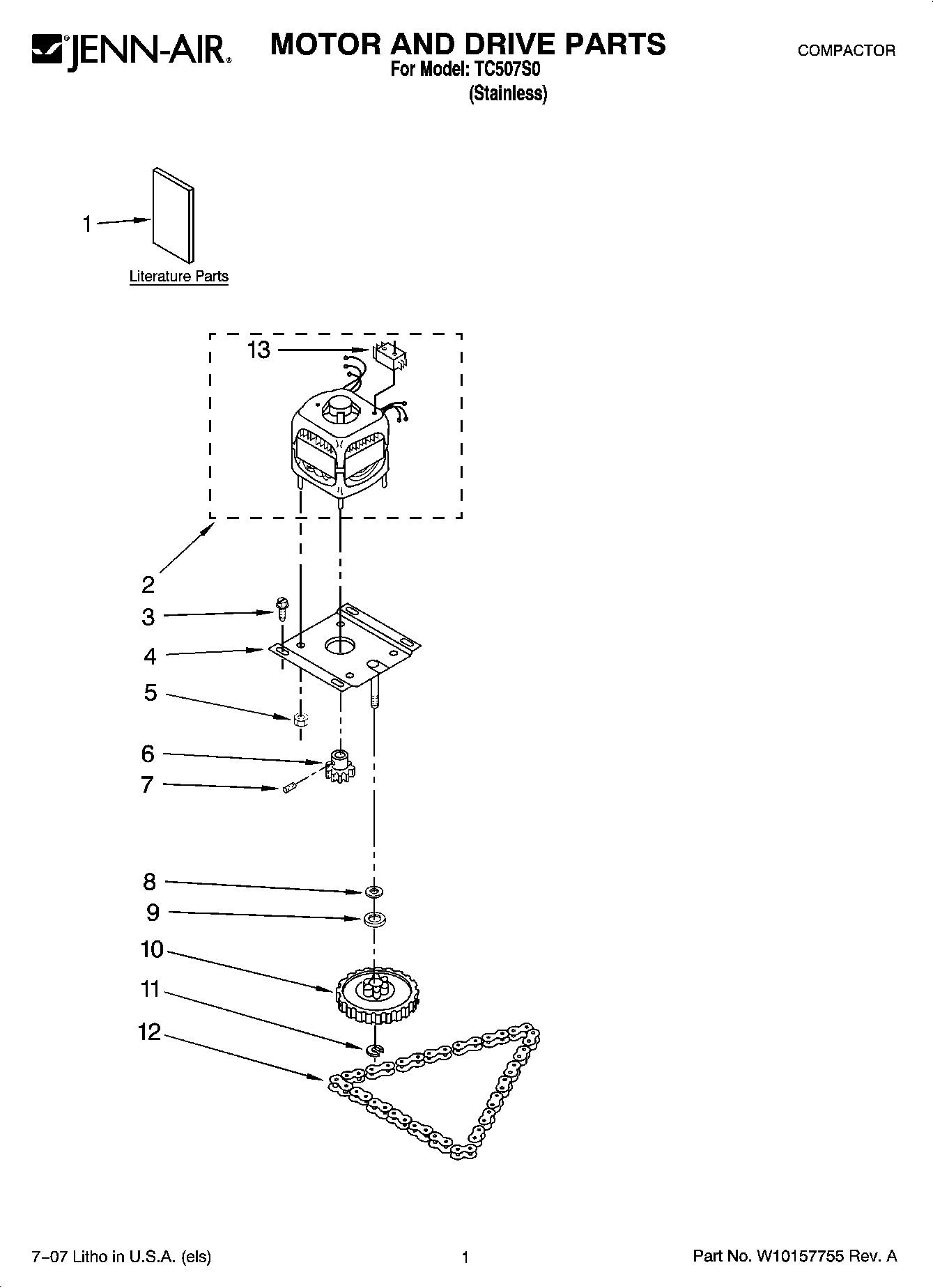 01 - MOTOR AND DRIVE PARTS