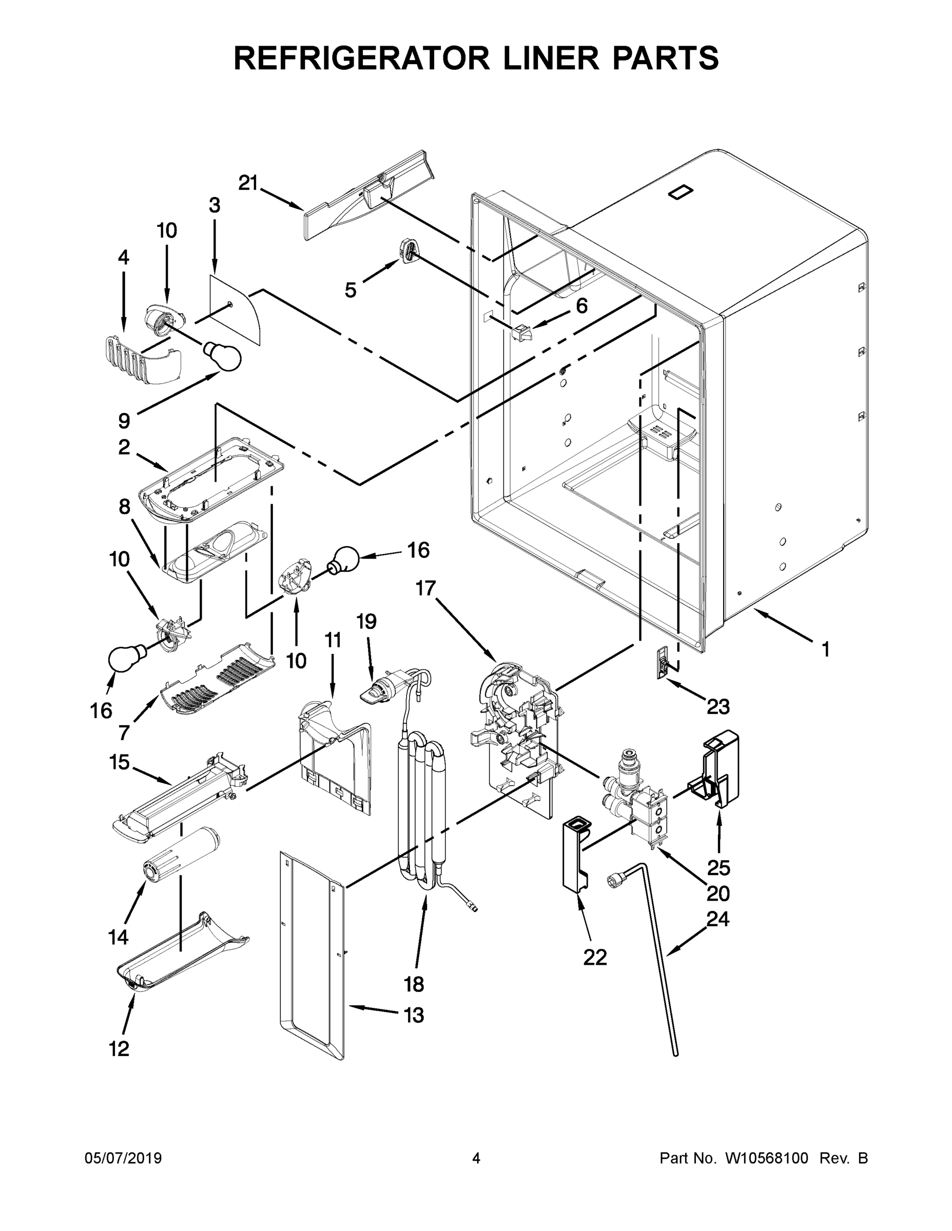 03 - REFRIGERATOR LINER PARTS