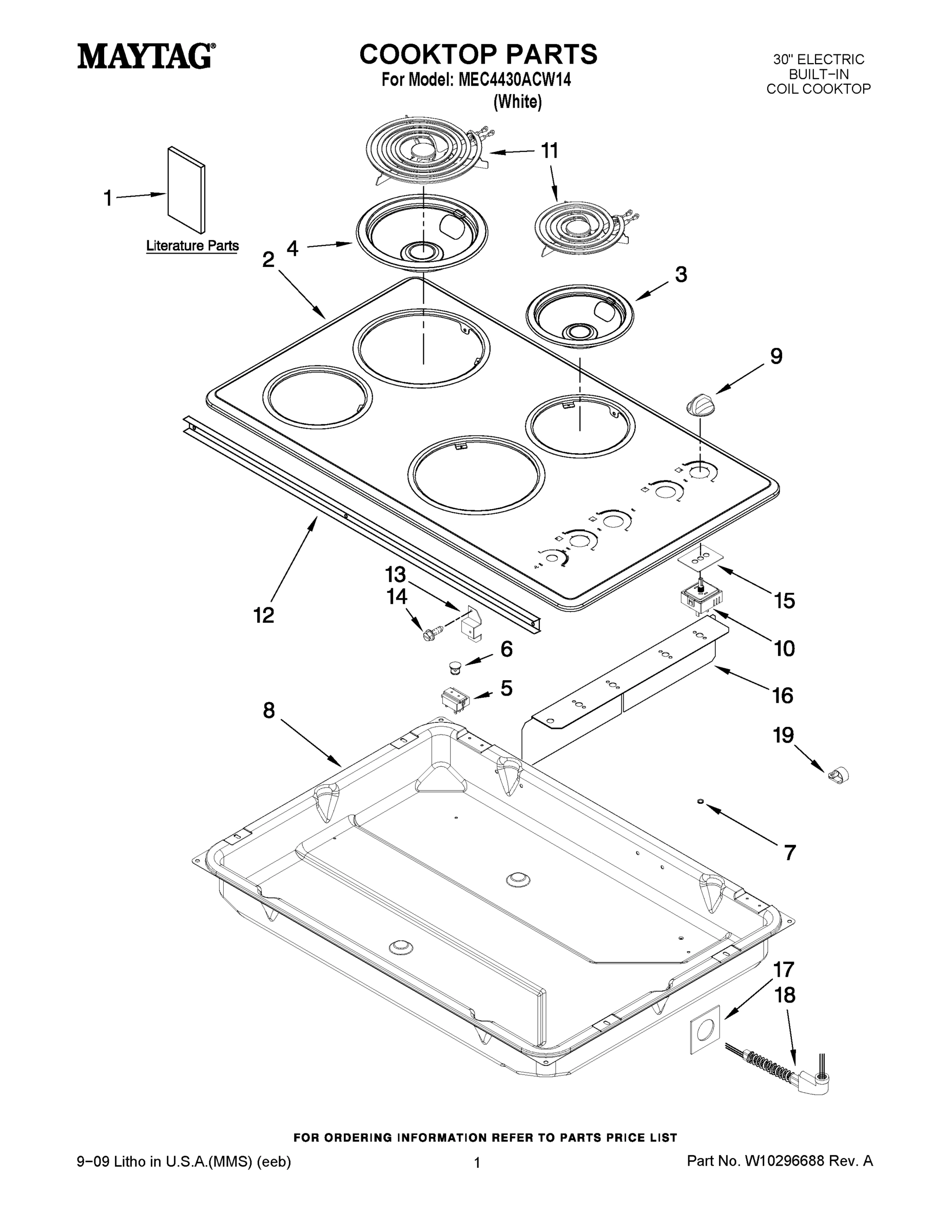 01 - COOKTOP PARTS