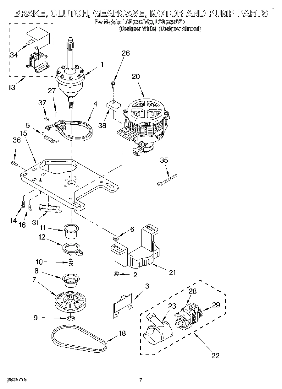 04 - BRAKE, CLUTCH, GEARCASE, MOTOR AND PUMP