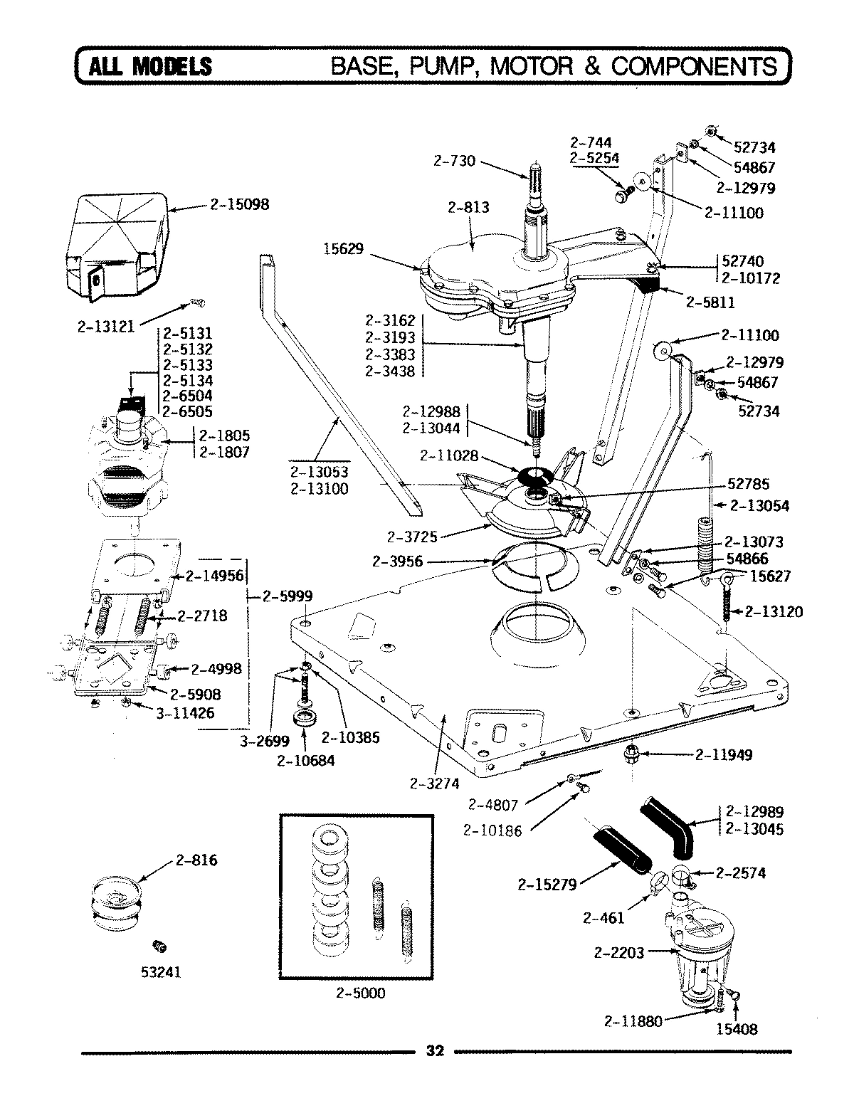 01 - BASE, PUMP, MOTOR & COMPONENTS