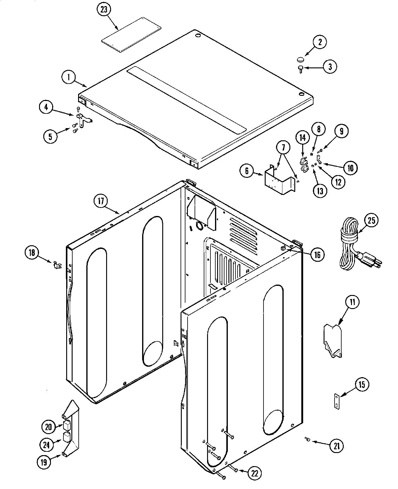 14 - CABINET-FRONT (DRYER)