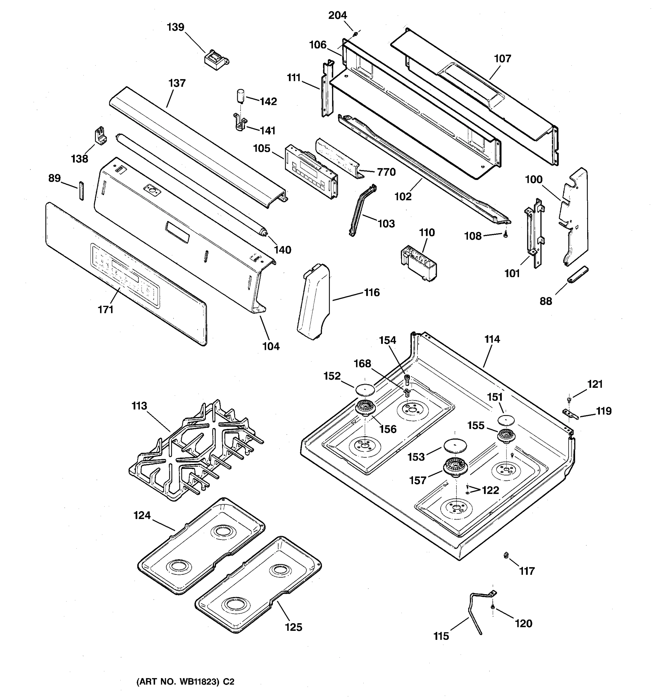 CONTROL PANEL & COOKTOP
