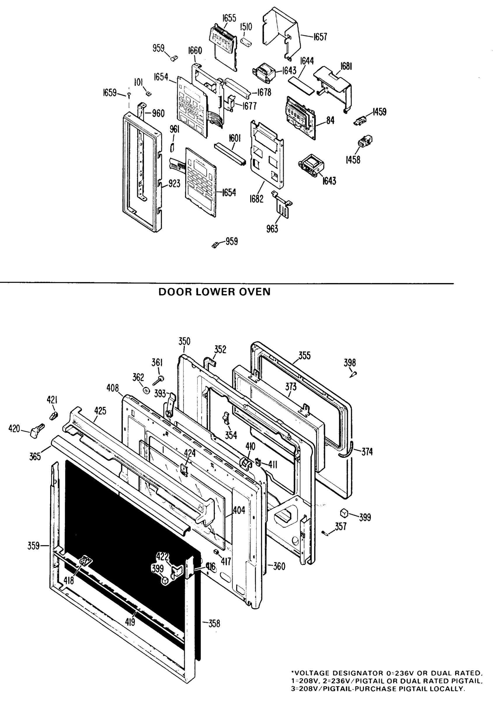 DOOR LOWER OVEN
